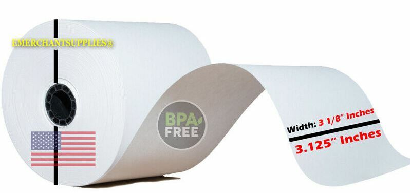 50 Rolls POS Receipt thermal Paper printer star TSP100 Epson 3 1/8″ 80mm x 230′