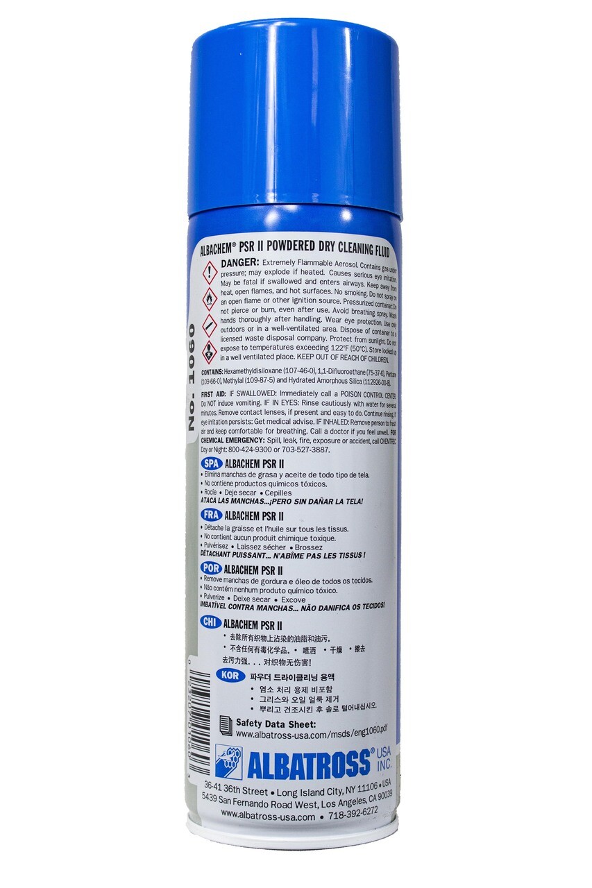 PSR Powdered Dry Cleaning Fluid Brush Off Spot Remover 12.5 oz – FREE SHIPPING