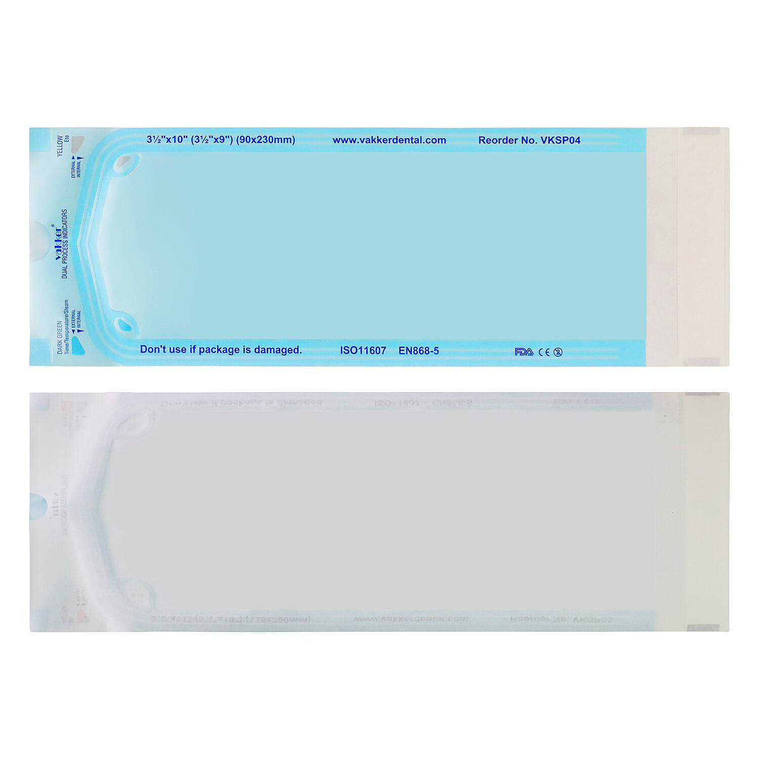 4000 3.5″ x 10″ Self Sealing Dental Sterilization Pouches Medical Autoclave Bags
