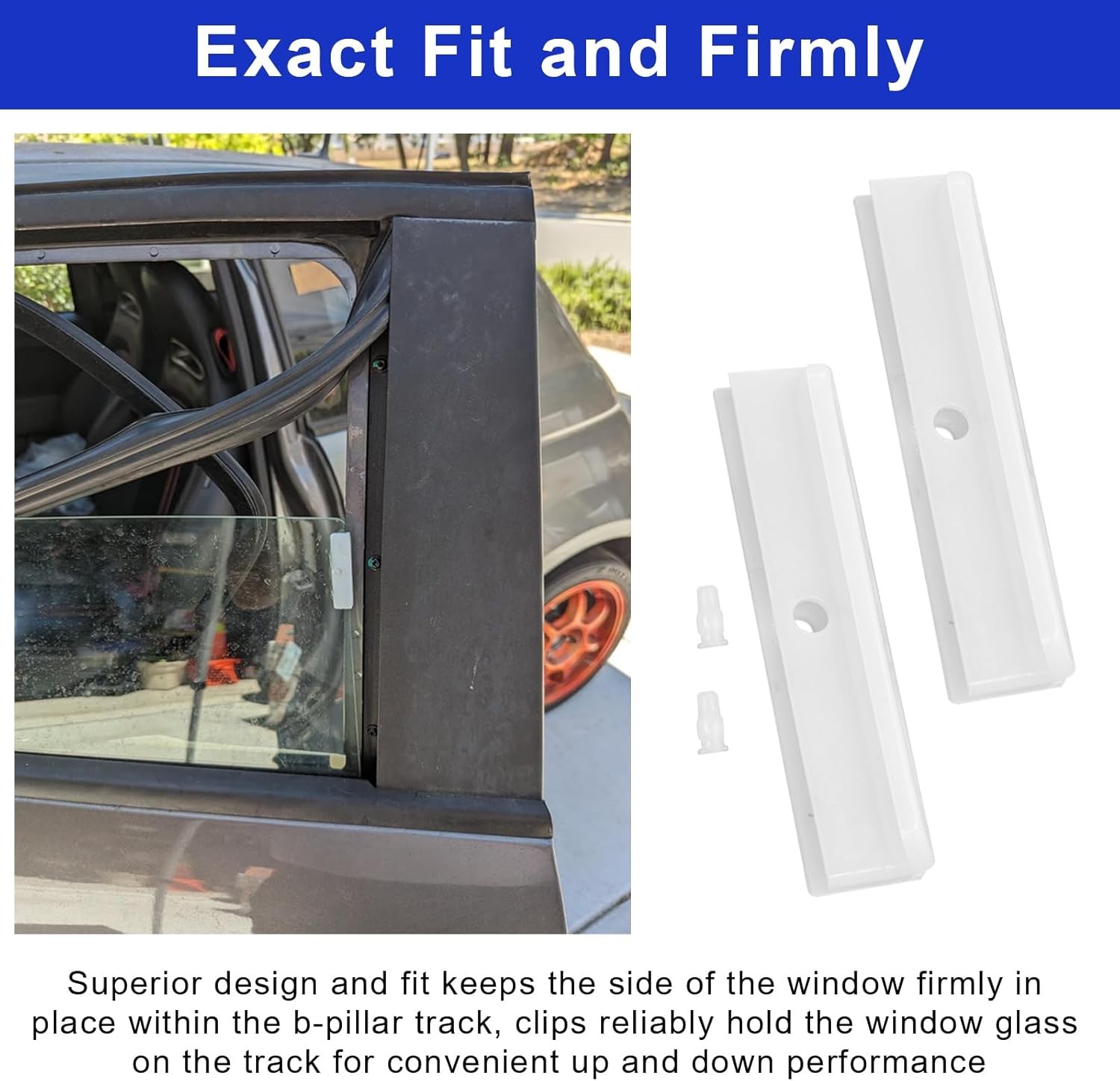 Door Window Regulator Glass Run Channel Track Guide Clip Compatible with Fiat 12