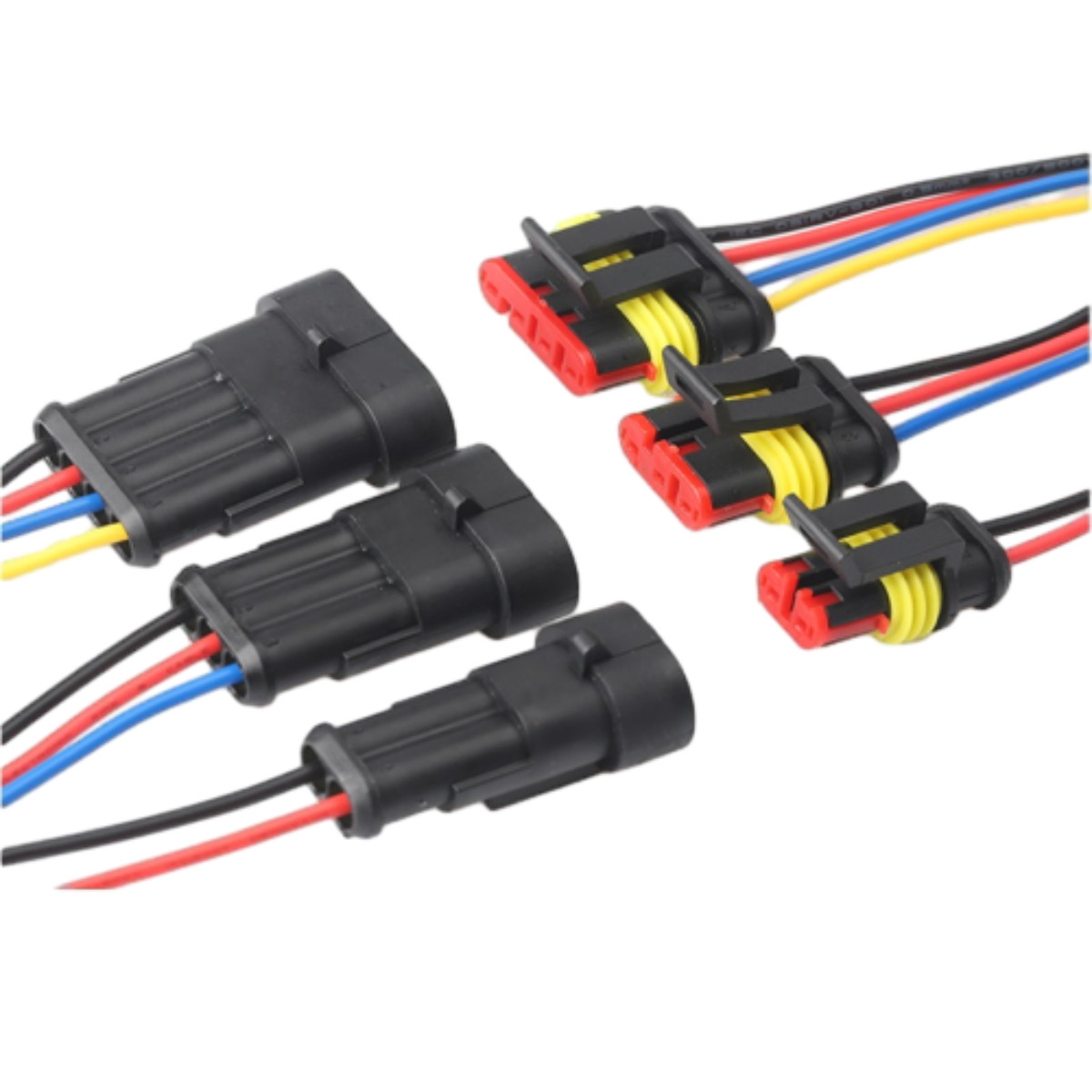 Car 1 2 3 4 5 6 Pin Superseal Waterproof Electrical Terminal Wire Connector Plug