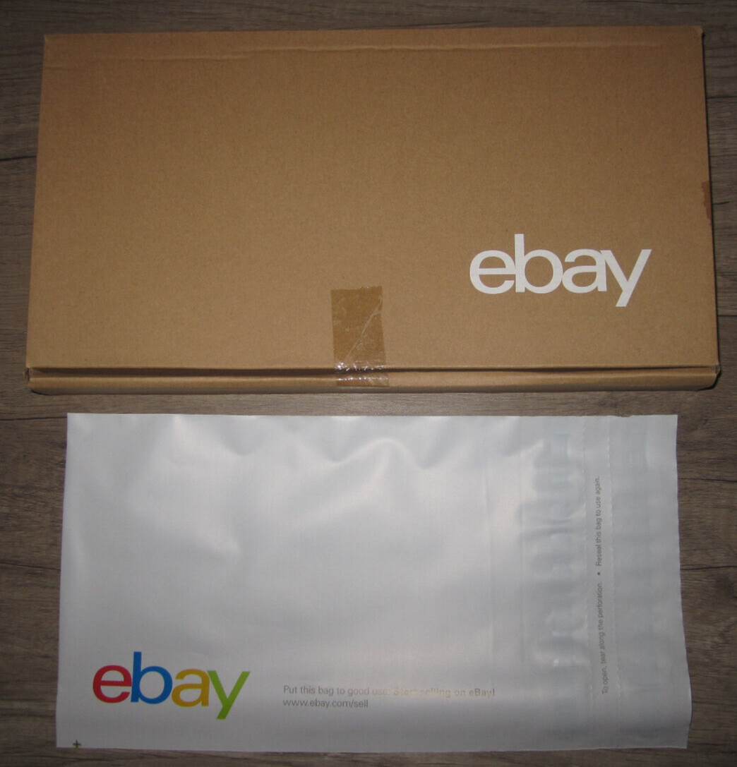 Box of 100 pcs Ebay branded poly mailer 6×9 flat shipping envelopes, # PJ1 6″x9″