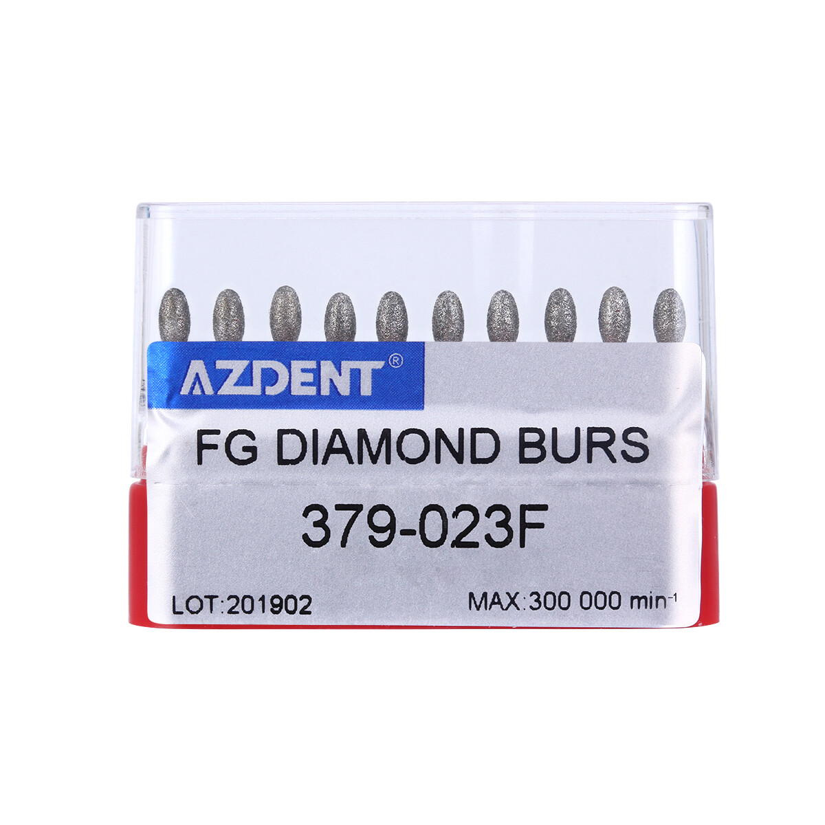 Dental Fine Grit Diamond Burs 379-023F/368-023F Egg Football Shape for Cutting