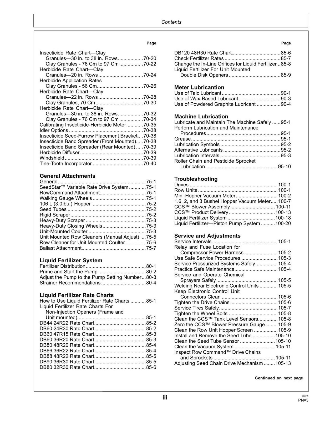 JOHN DEERE DB120 DB44 DB60 DB60 DB66 DB80 DB88 DB90 PLANTER OPERATORS MANUAL