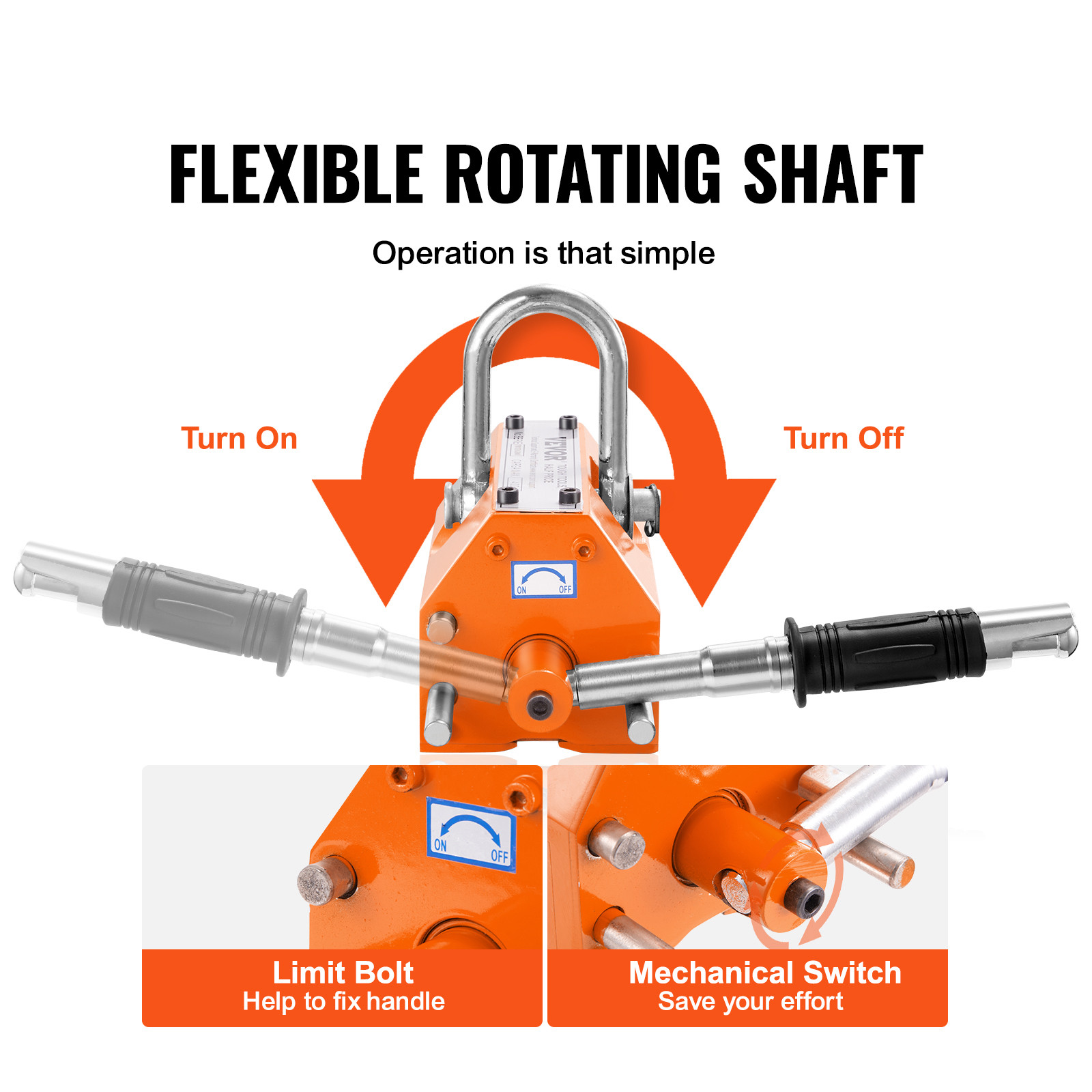 Permanent Magnetic Lifter Lifting Magnet 2200 lb/1000 kg Neodymium Hoist