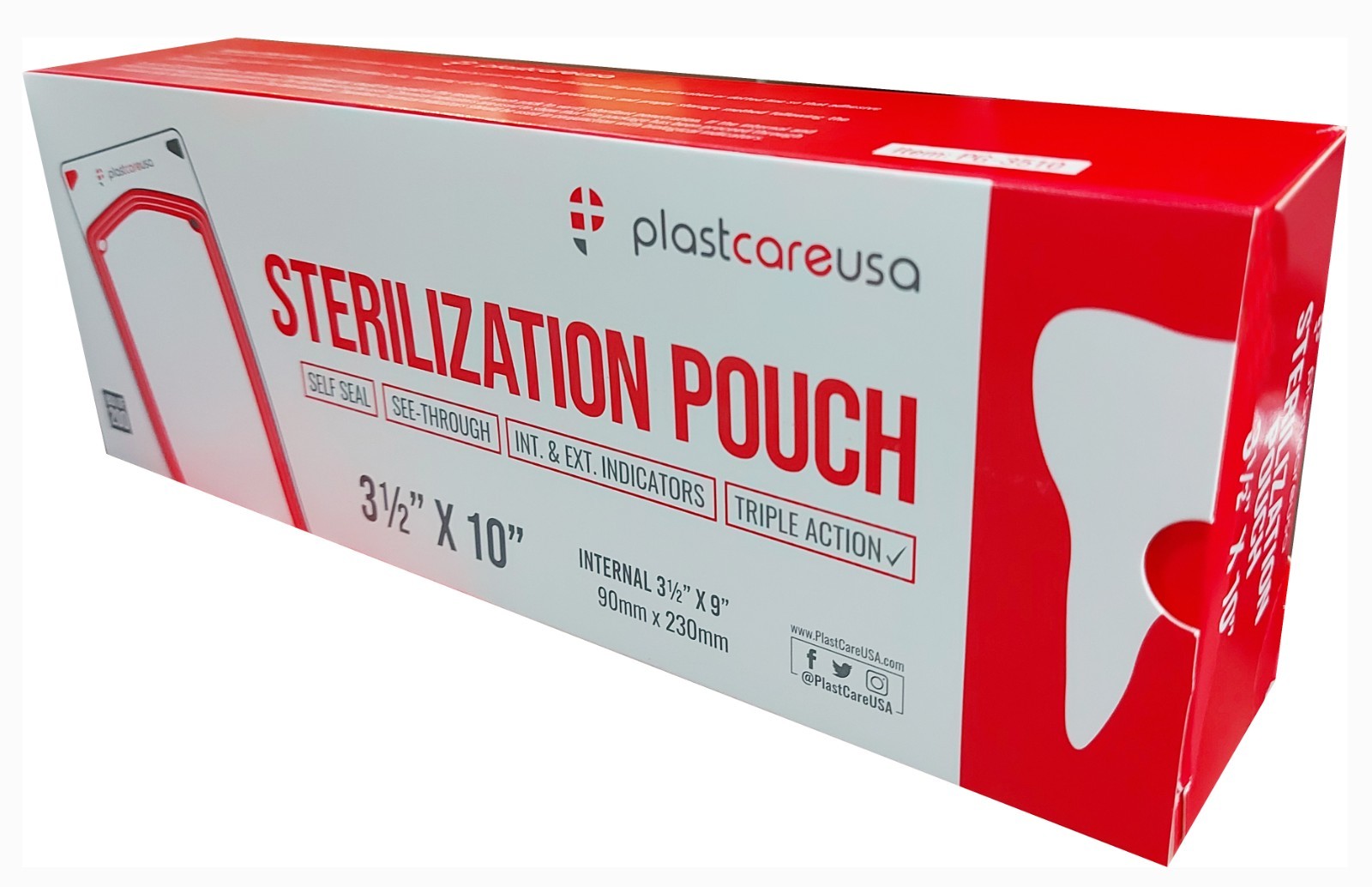 Dental Sterilization Pouch RIT3510 3-1/2″ x 9″ PlastCare