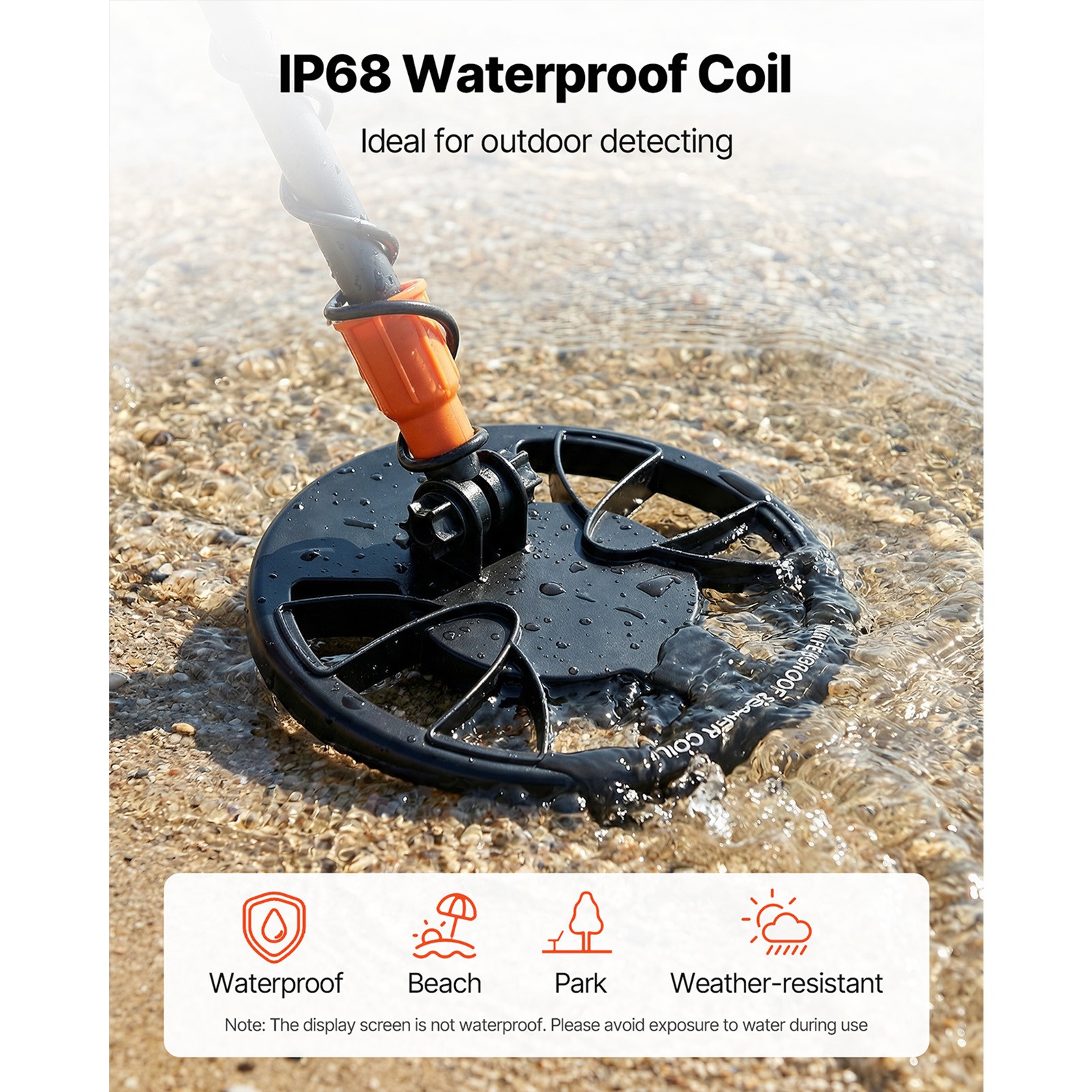Uimoso Metal Detector for Adults with 8″ Waterproof Coil for Gold Detection
