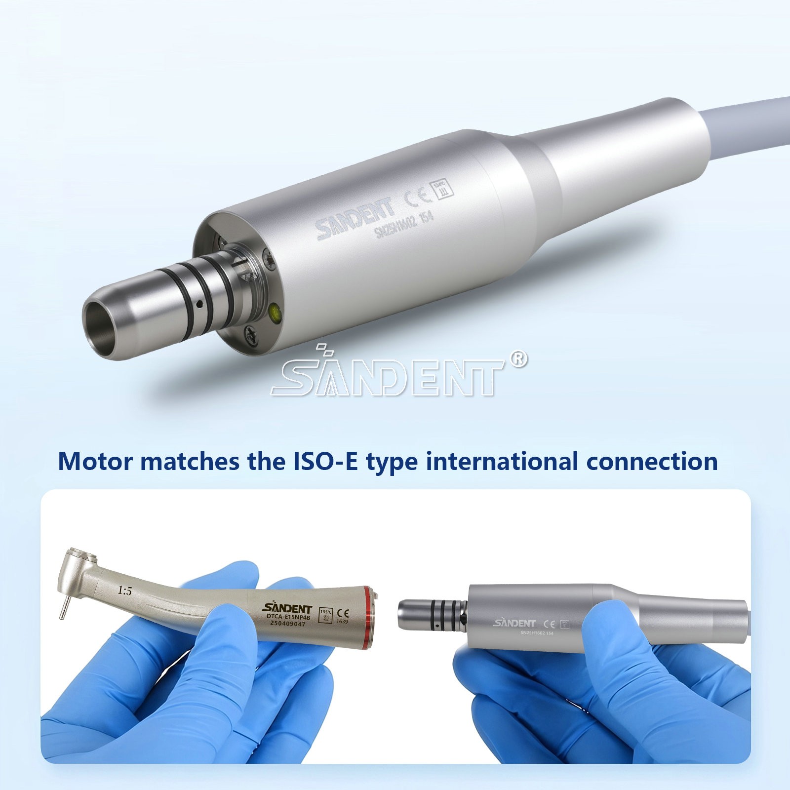 Dental Electric Handpiece Motor System LED Brushless Built-in 1:1 1:5 16:1 Modes