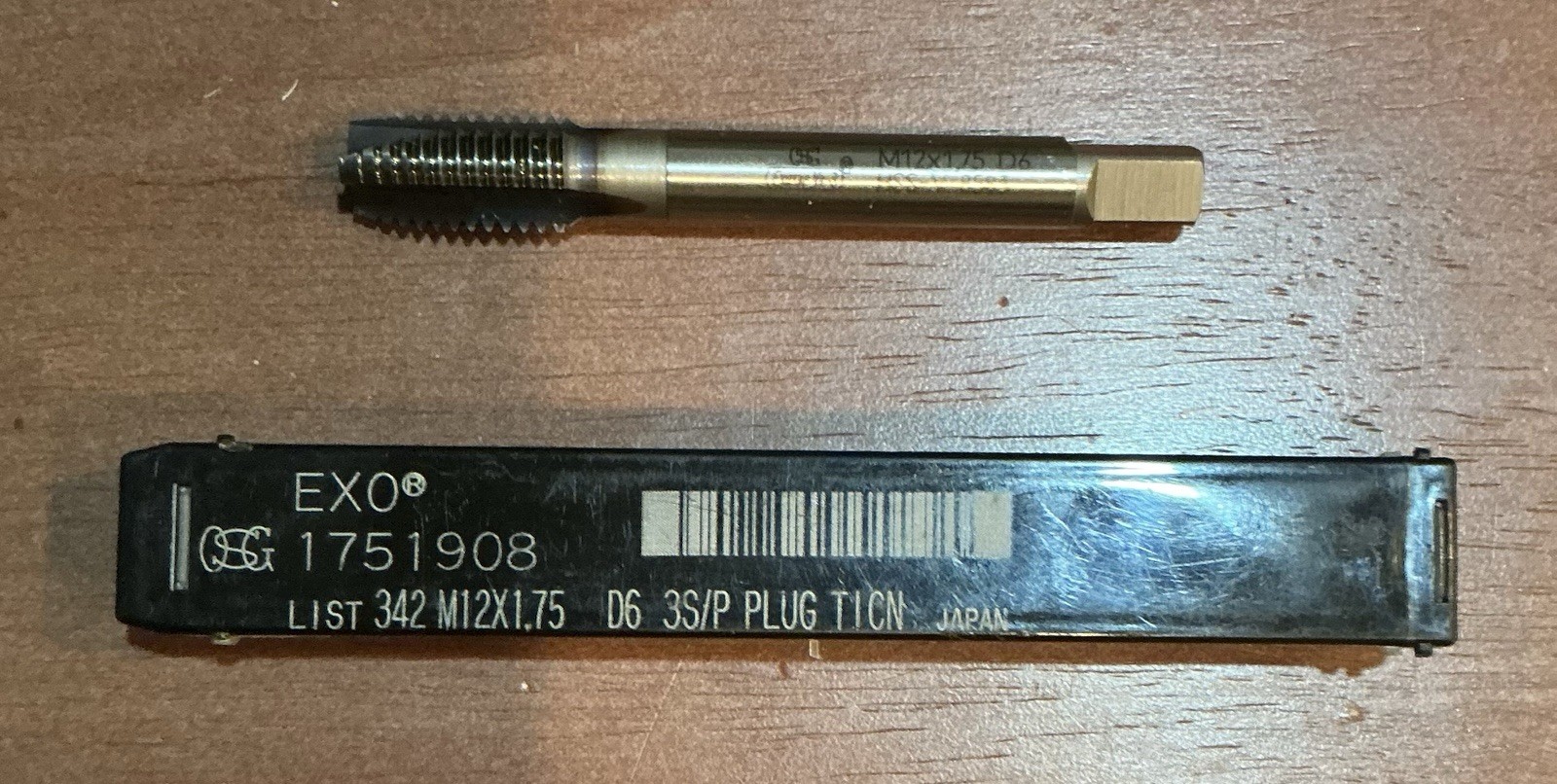 New OSG M12 X 1.75 Spiral Pt. 3 Flute Tap
