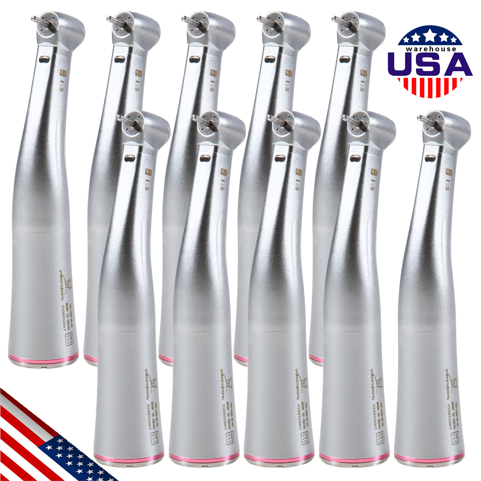 1-10 Pcs NSK Style Dental 1:5 LED Contra Angle Increasing Handpiece Inner OR