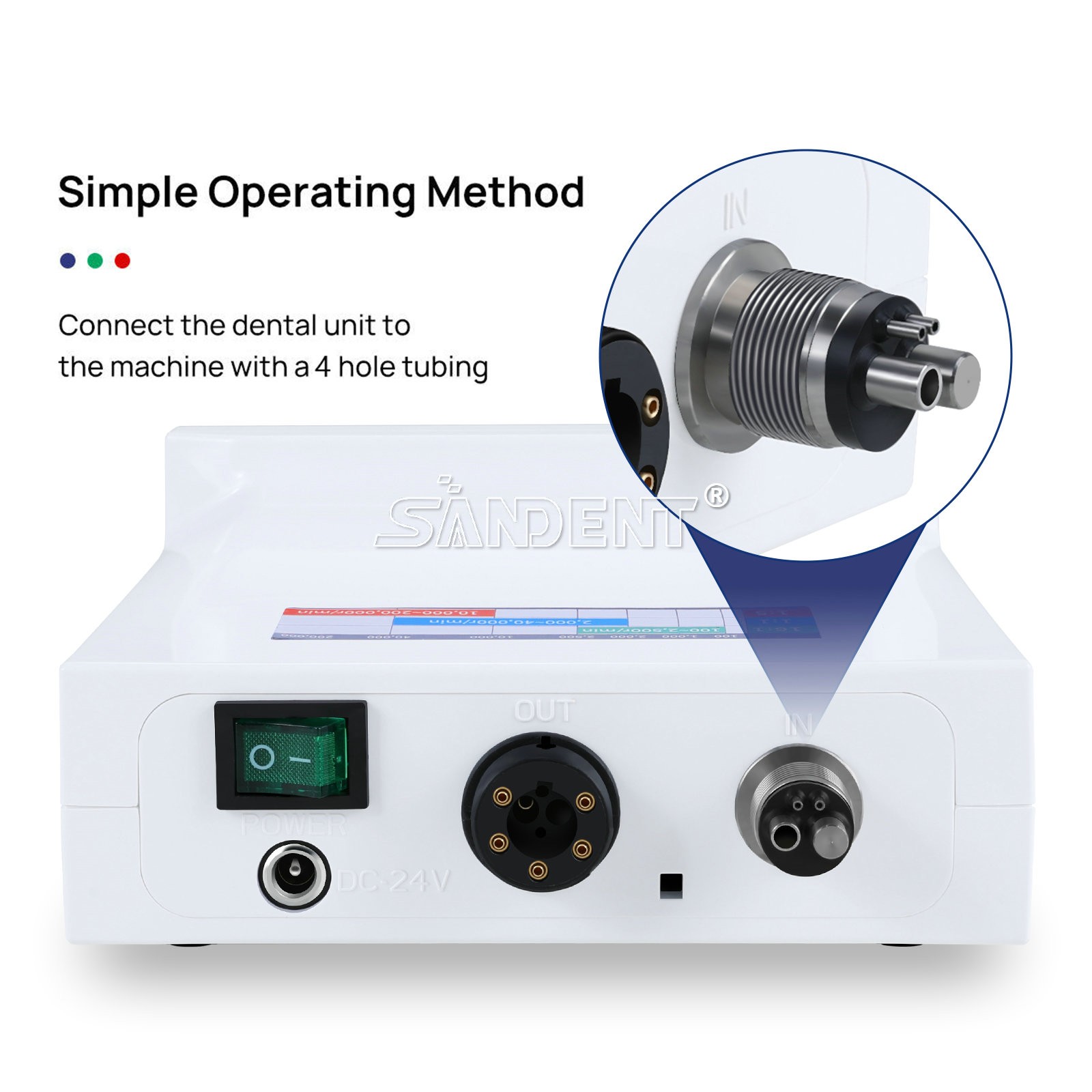 Dental Electric Handpiece Motor System LED Brushless Built-in 1:1 1:5 16:1 Modes