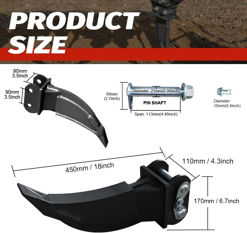HUAYEE Mini Excavator Attachments Ripper for 0.8-1.5 Ton Small Digger Free ship