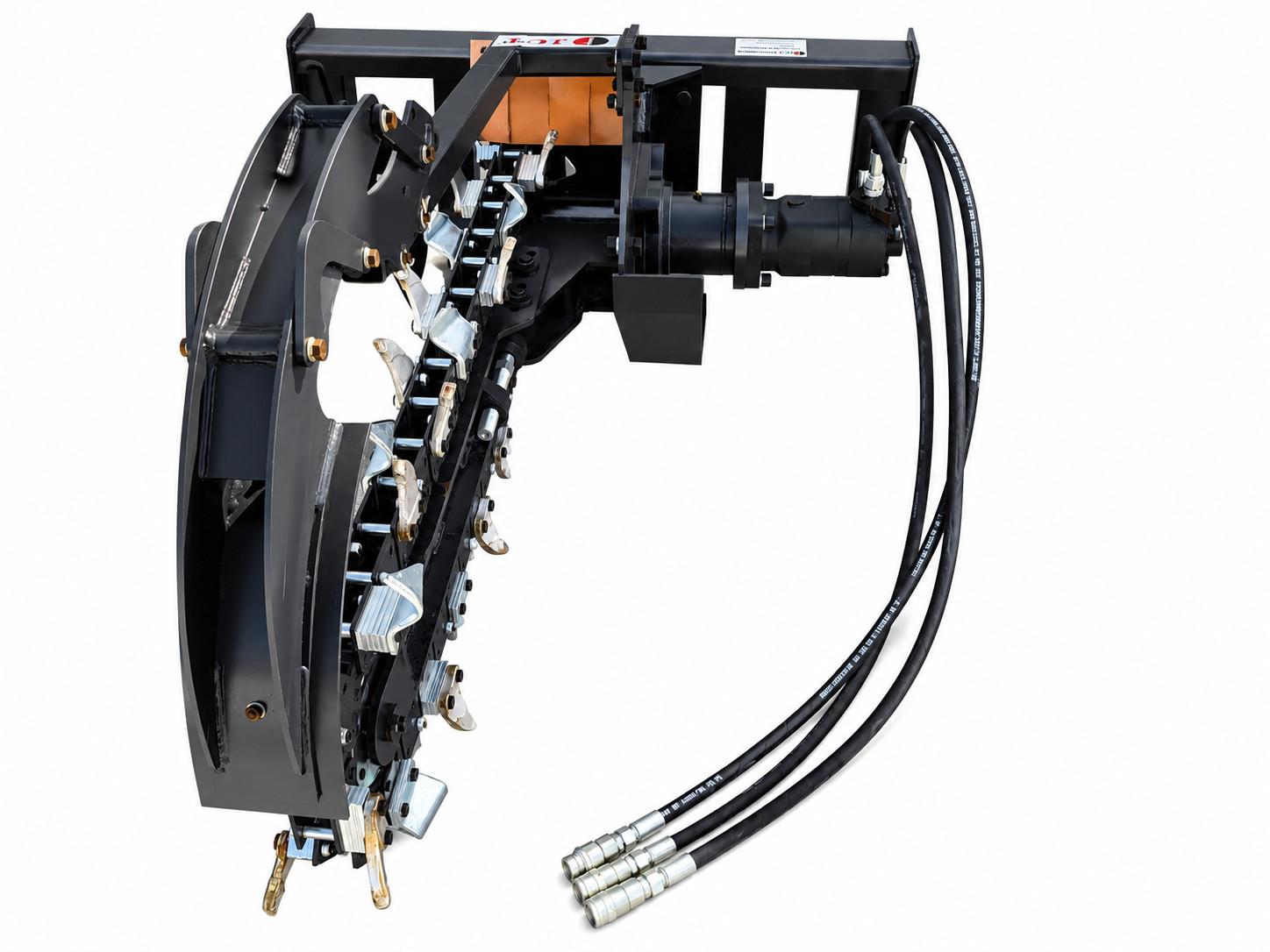 NEW Skid Steer Trencher 48″ x 7″ Quick Attach for Bobcat, Kubota, Etc-Full-Size
