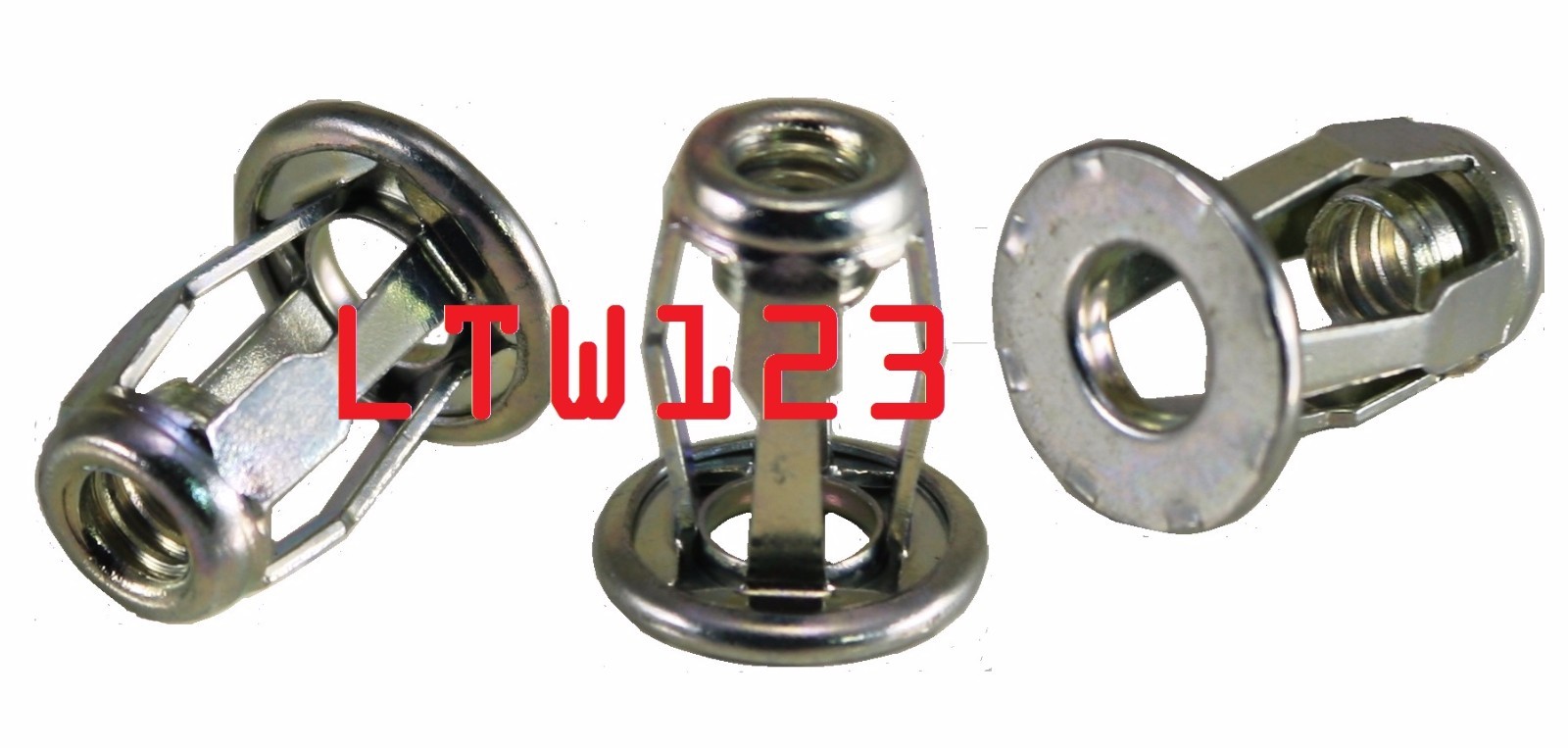 (5 Pcs) Steel Jack Nut Zinc – 1/4-20×0.76″