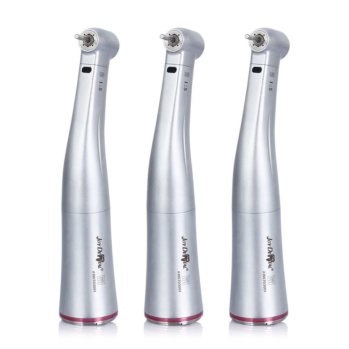 JoyDental 1:5 LED Increasing Contra Angle Handpiece Push 4Spray For Motor