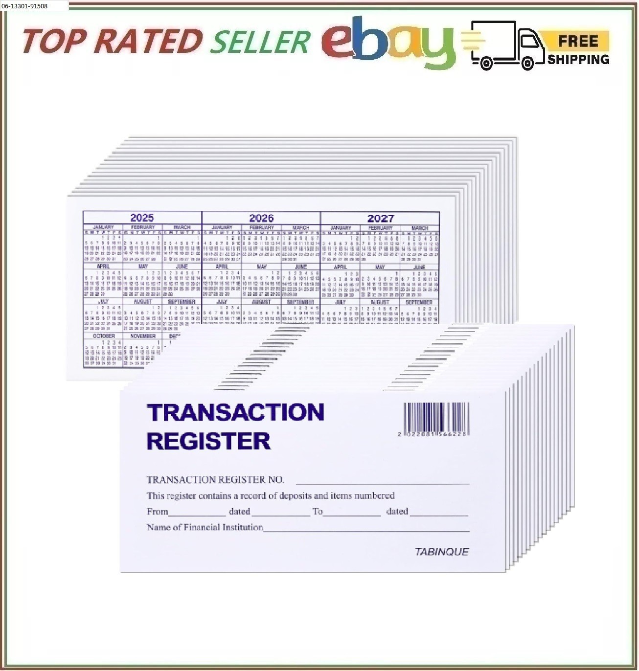 24 PCS Check Registers for Personal Checkbook, Easy to Read Checkbook Register