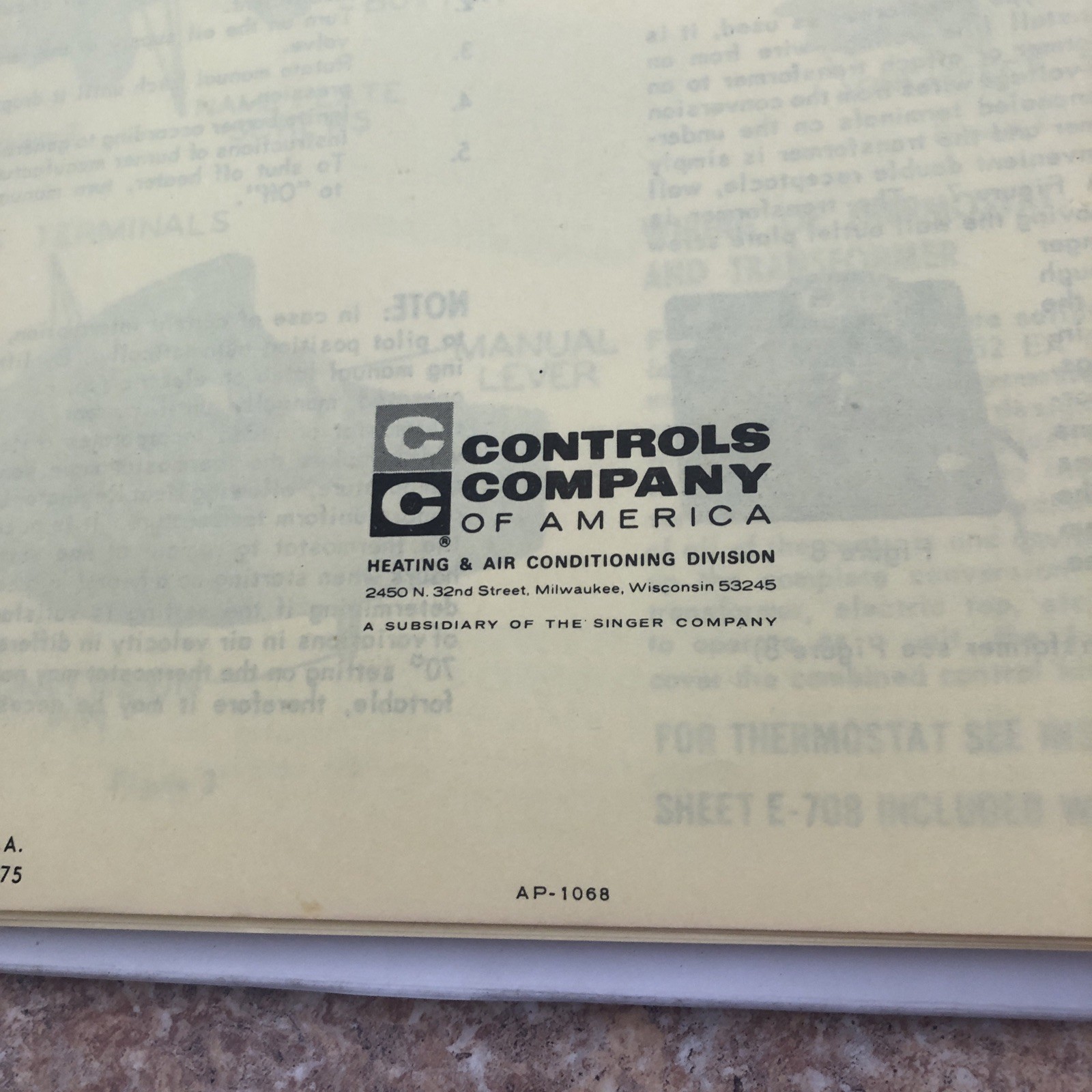 Various Controls Company AP Equip Oil Operating Service Instructions Manuals CC