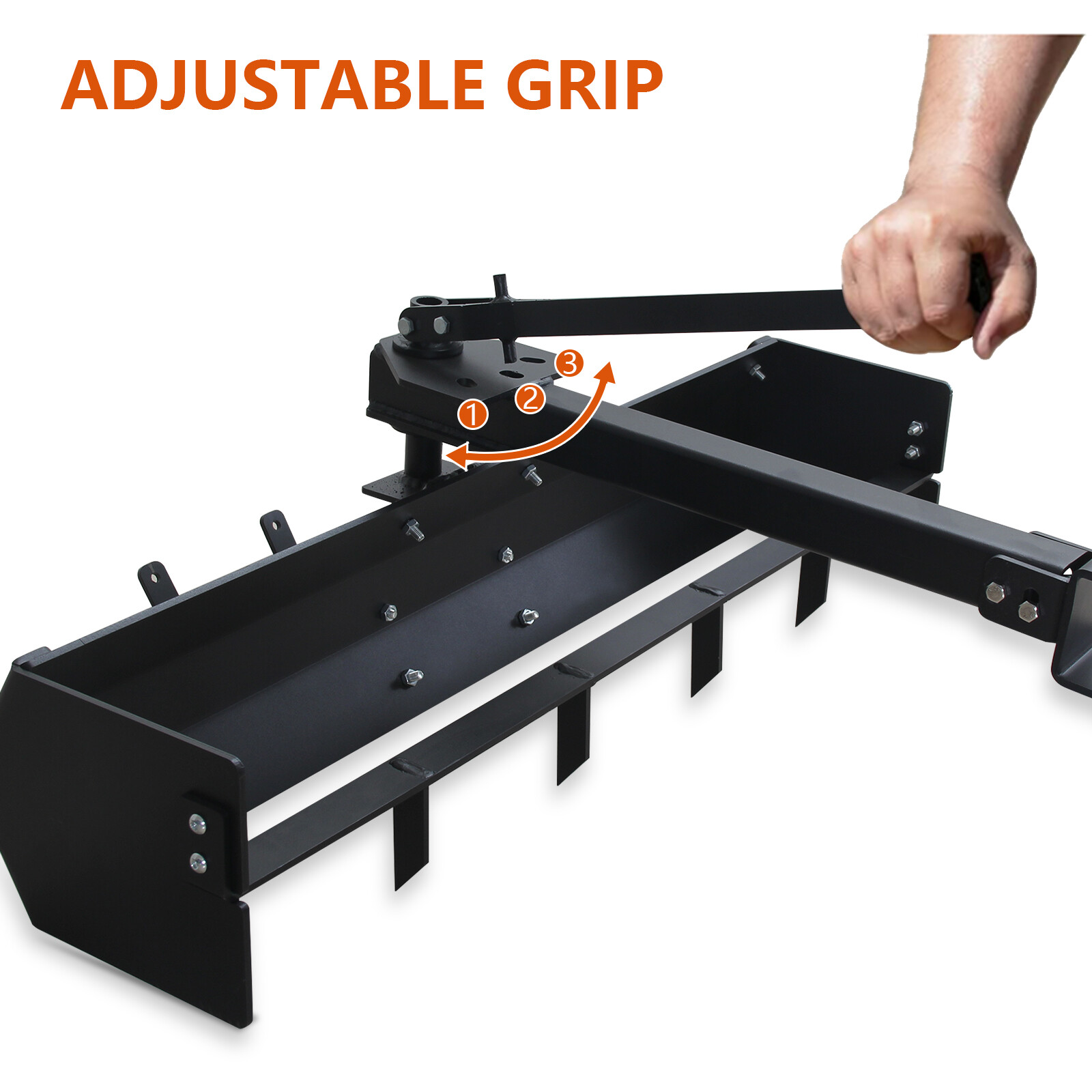 42″ Tow Behind Box Scraper Lawn Tractor Attachments, Box Blade Hitch Tow for ATV