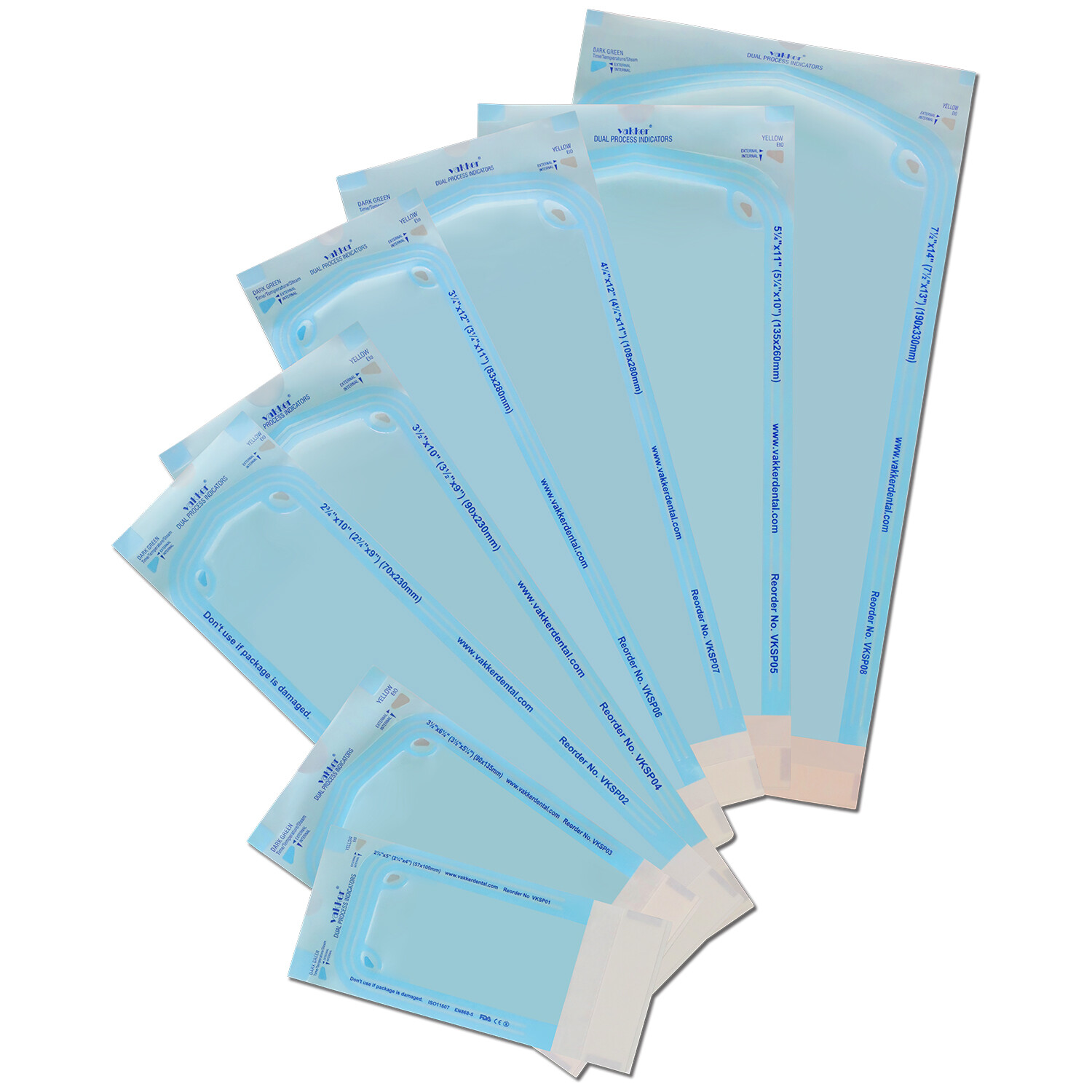 4000pcs 2.25″ x 5″ Self Sealing Dental Sterilization Pouches, Sterilizer Bag