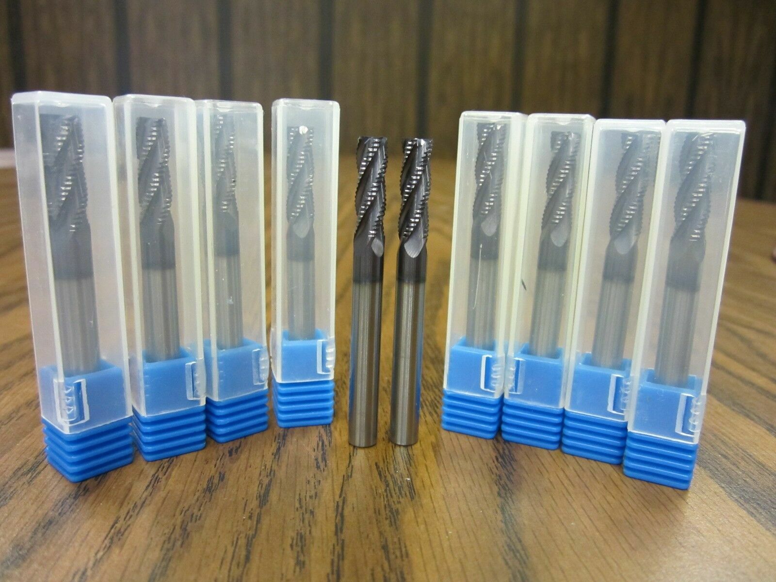 10pcs 1/4″ Solid Carbide Roughing End Mills Tialn Coated,center-cutting–new