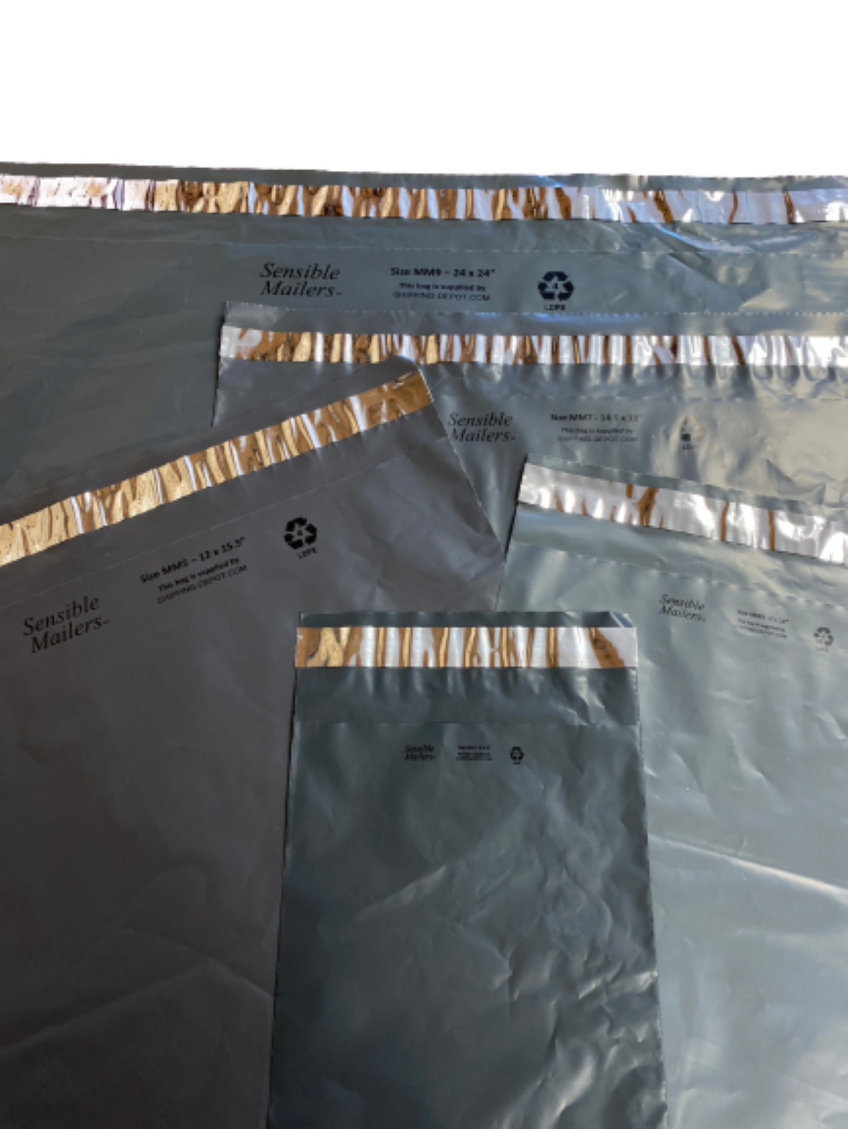 1(Sample)-1,200 24×24″ Eco-Friendly 100% Recycled Poly Mailer Shipping Bags