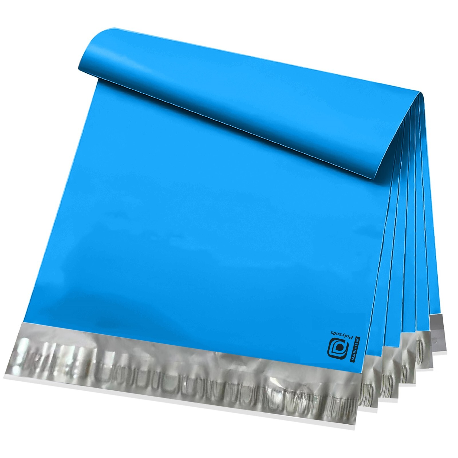 100 14.5×19 Poly Mailers Envelopes Self Sealing Shipping Mailers Blue POLYSELLS
