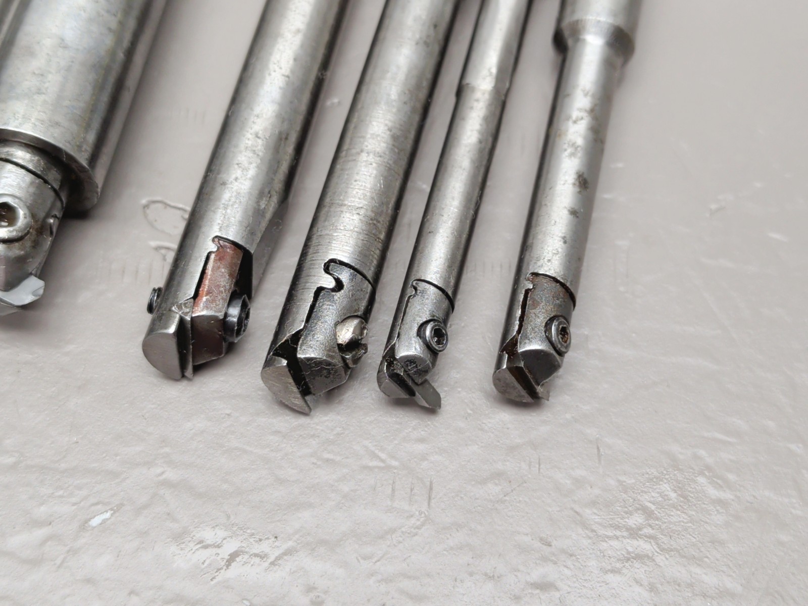 MISC. LOT EVEREDE BORING BARS 7/16″x 6″, 3/8″x 6″, 1/4″x 3-1/4″, 5/16×5-1/2, 9pc