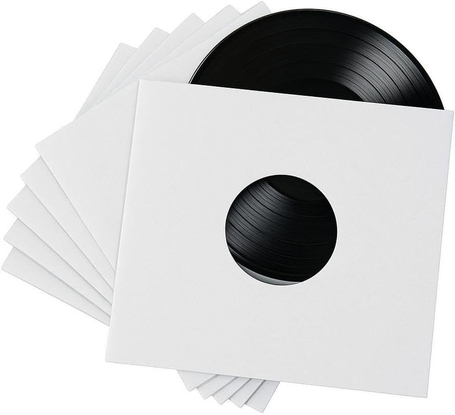 1000 – Pack White Paper Vinyl 45 RPM Record Inner Sleeves 7-Inch LP Album