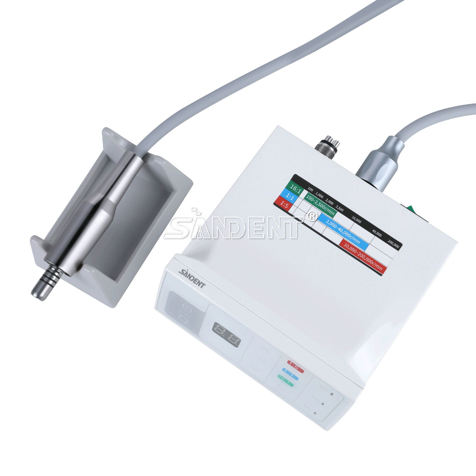 Dental Electric Handpiece Motor System LED Brushless Built-in 1:1 1:5 16:1 Modes