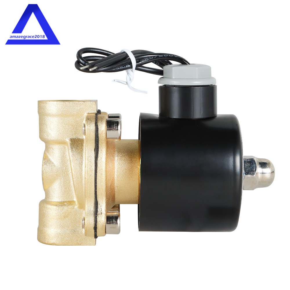 1/2 inch 12V DC Brass Electric Solenoid Valve NPT Gas Water Air Normally Closed