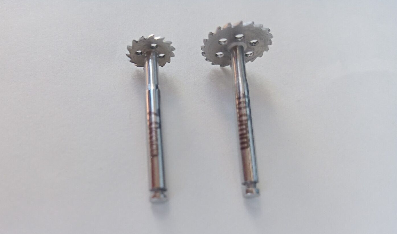 New 2pcs Set of Dental Implant Saw Disk Cutting tool 7mm 10mm 0.3mm disk Latch