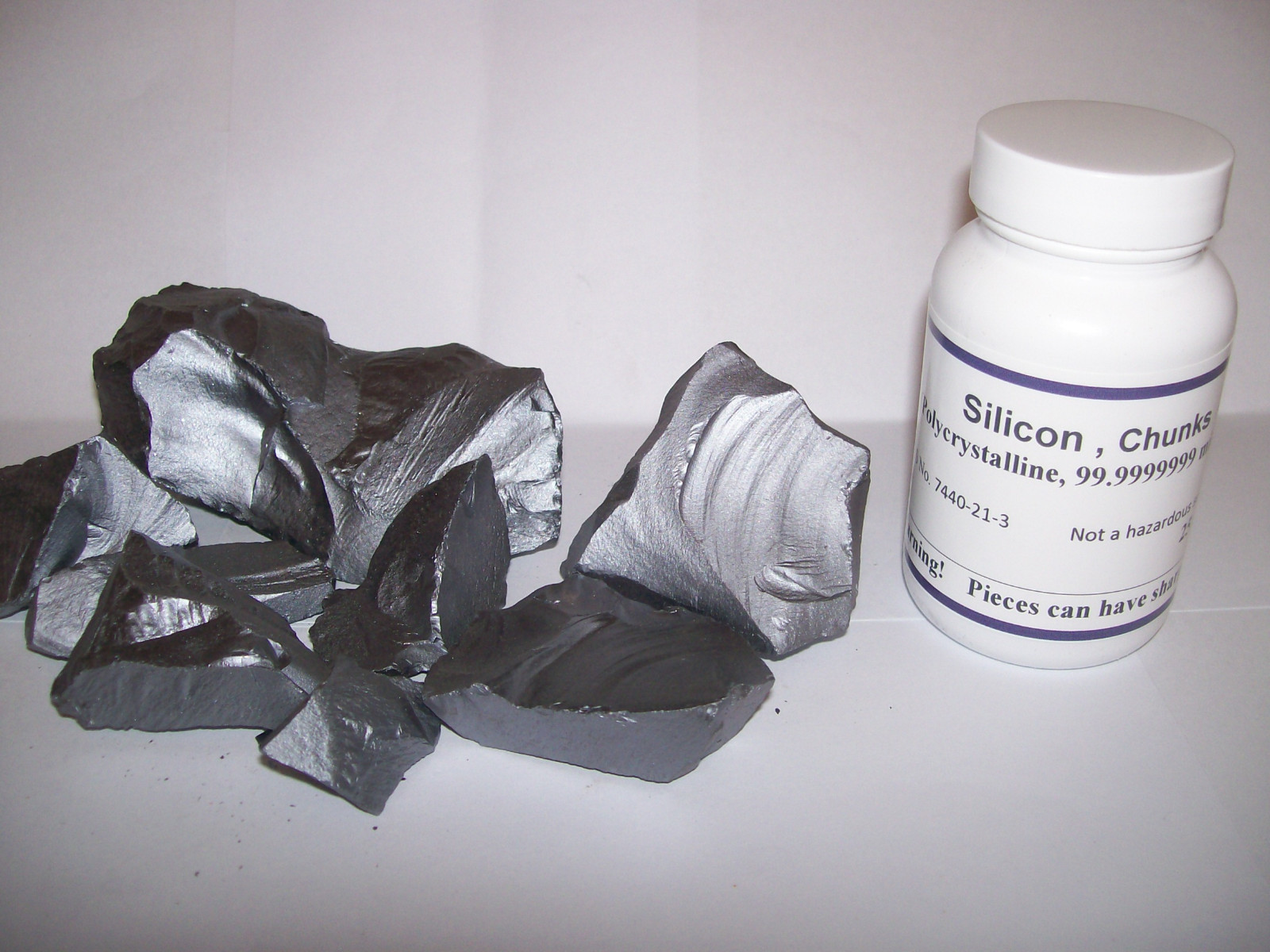 Silicon, Polycrystalline, Ultra Pure, 100 grams, 99.999999% min.
