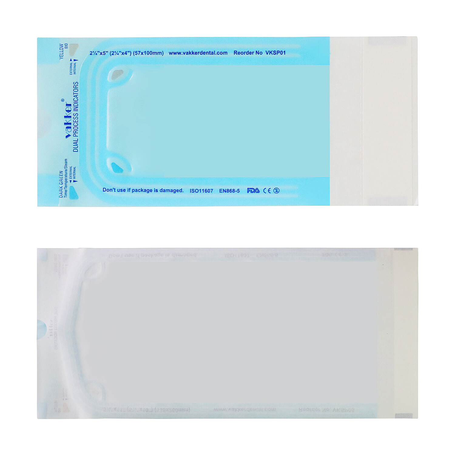 2000pc 2.25″ x 5″ Self Sealing Dental Sterilization Pouches Autoclave Bag