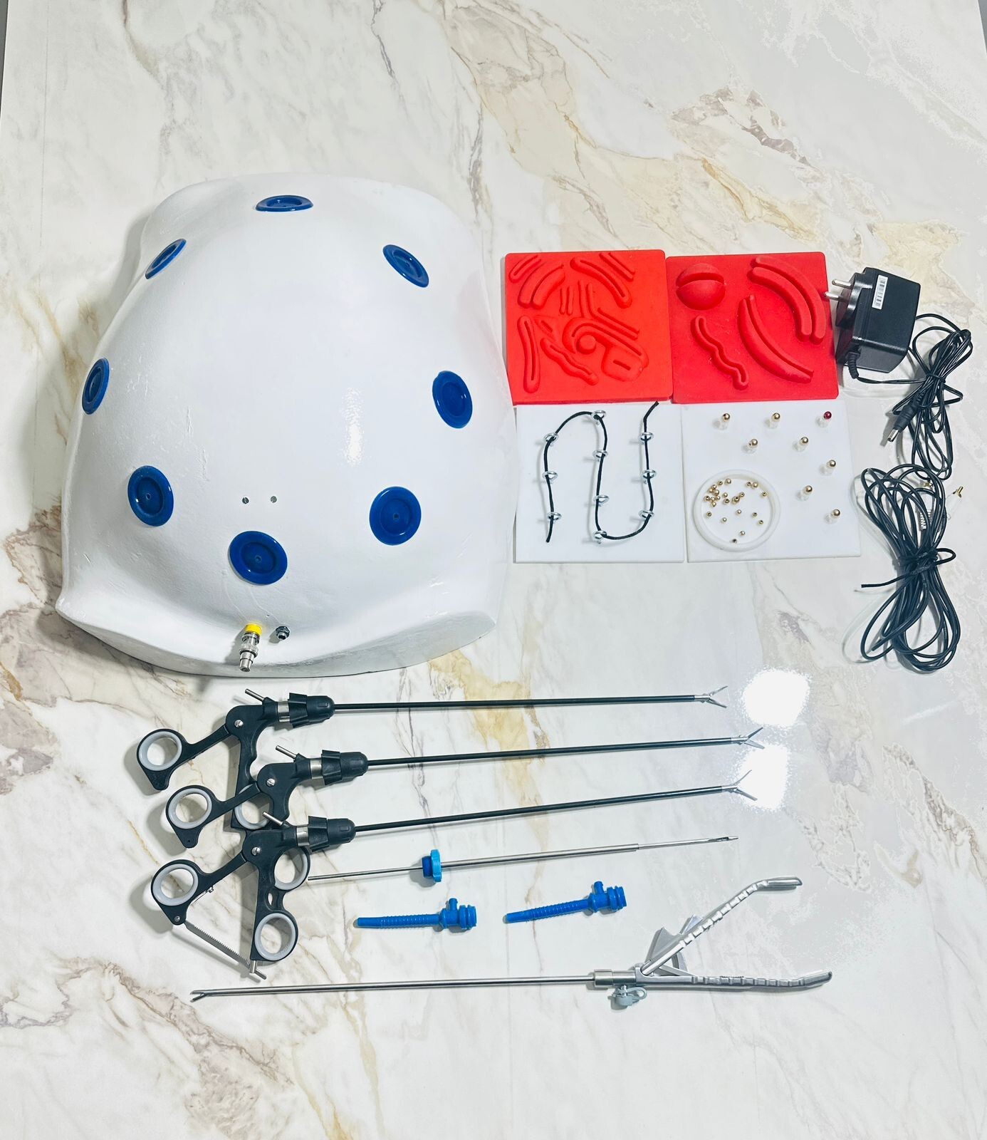 Laparoscopic Endo Trainer Simulator Training Box Camera Instruments Set