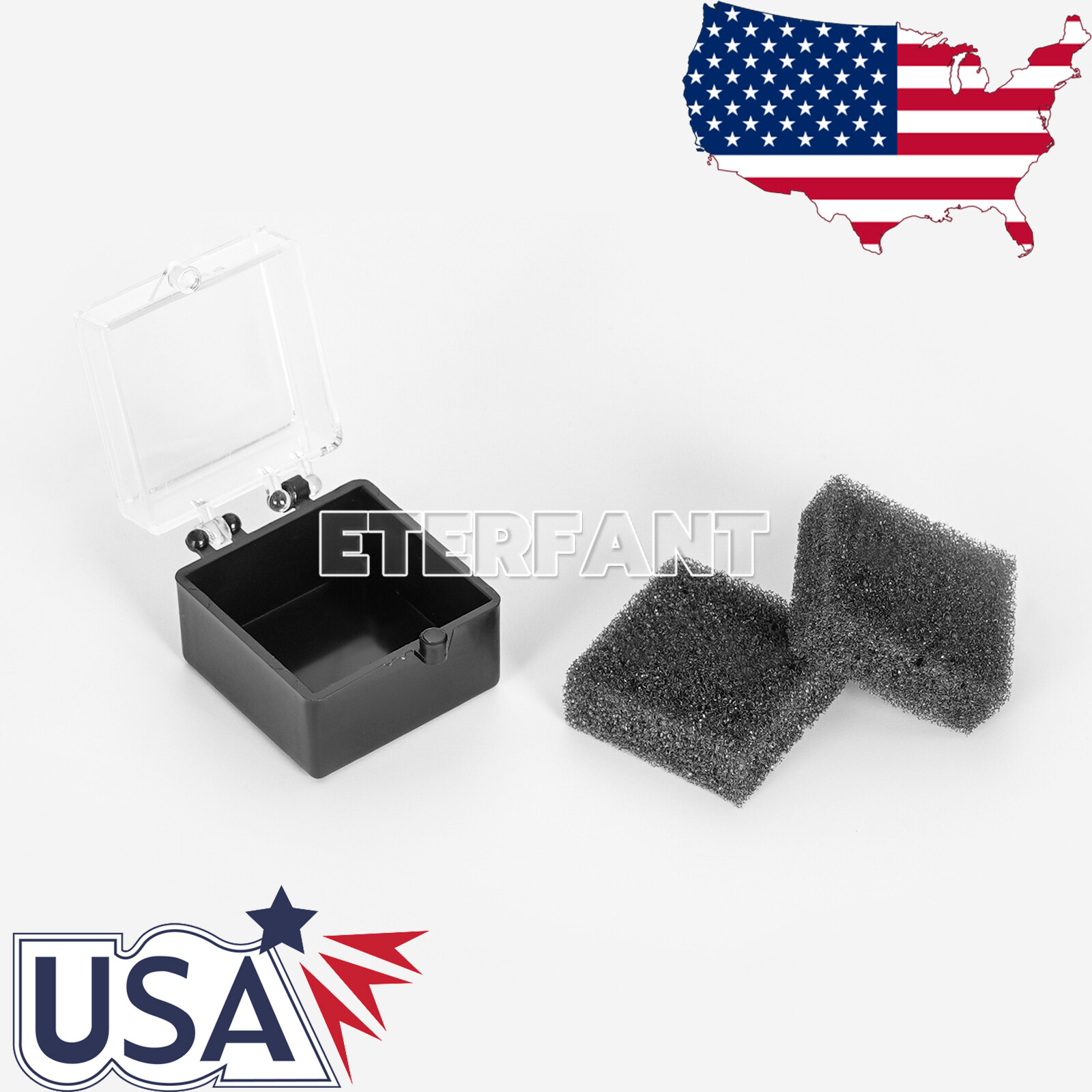 1000pcs Dental Lab Crown/Veneer/Bridge Boxes- 1”-Clear Top with Sponge Fillers