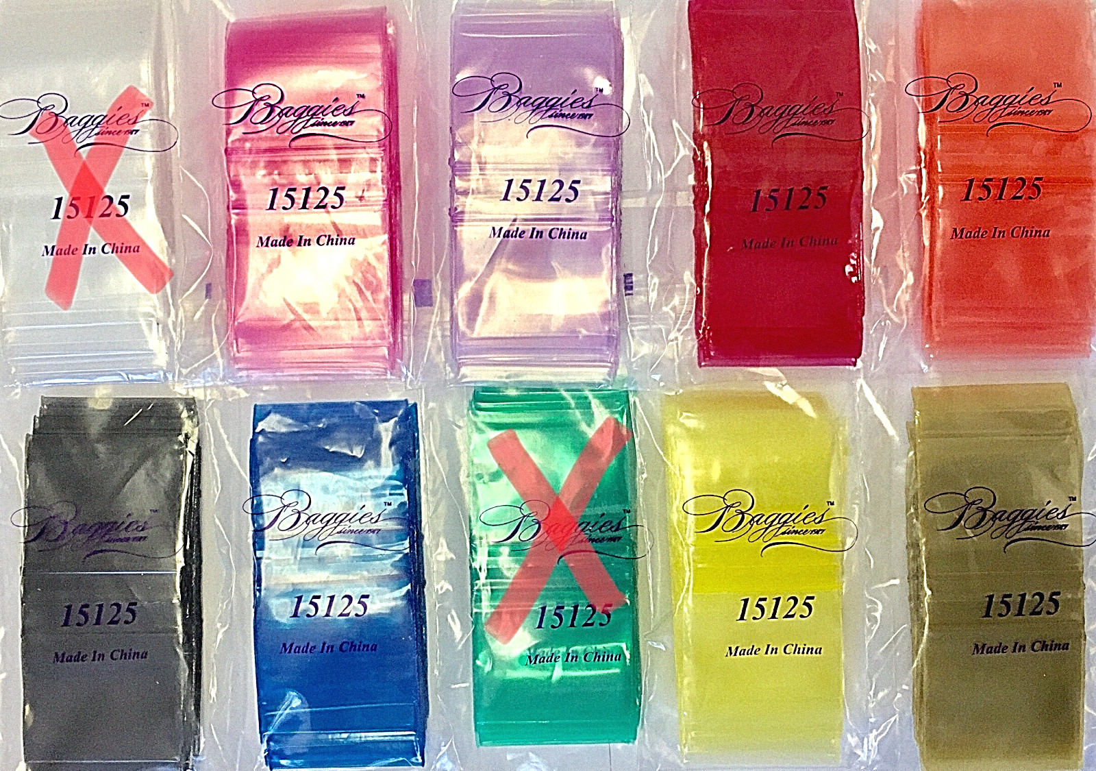 2 MIL15125 1.5″ X 1.25″ ZipSeal BAGS COLOR/900 + DESIGN/100=1000PCS, 👀Details🔽