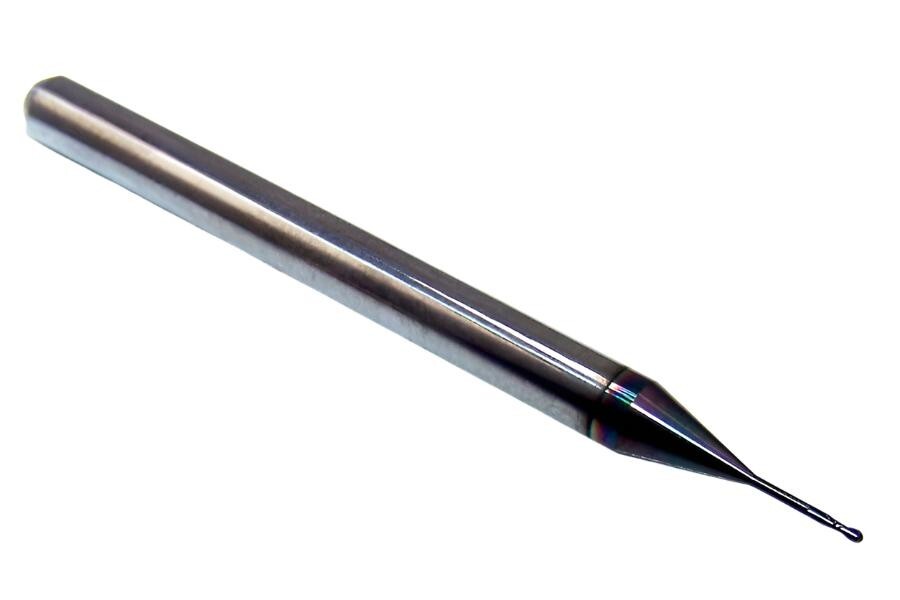 1645-0197L157 Kyocera 0.50mm Carbide 2 Flute End Mill Extended Reach AltiN .0197
