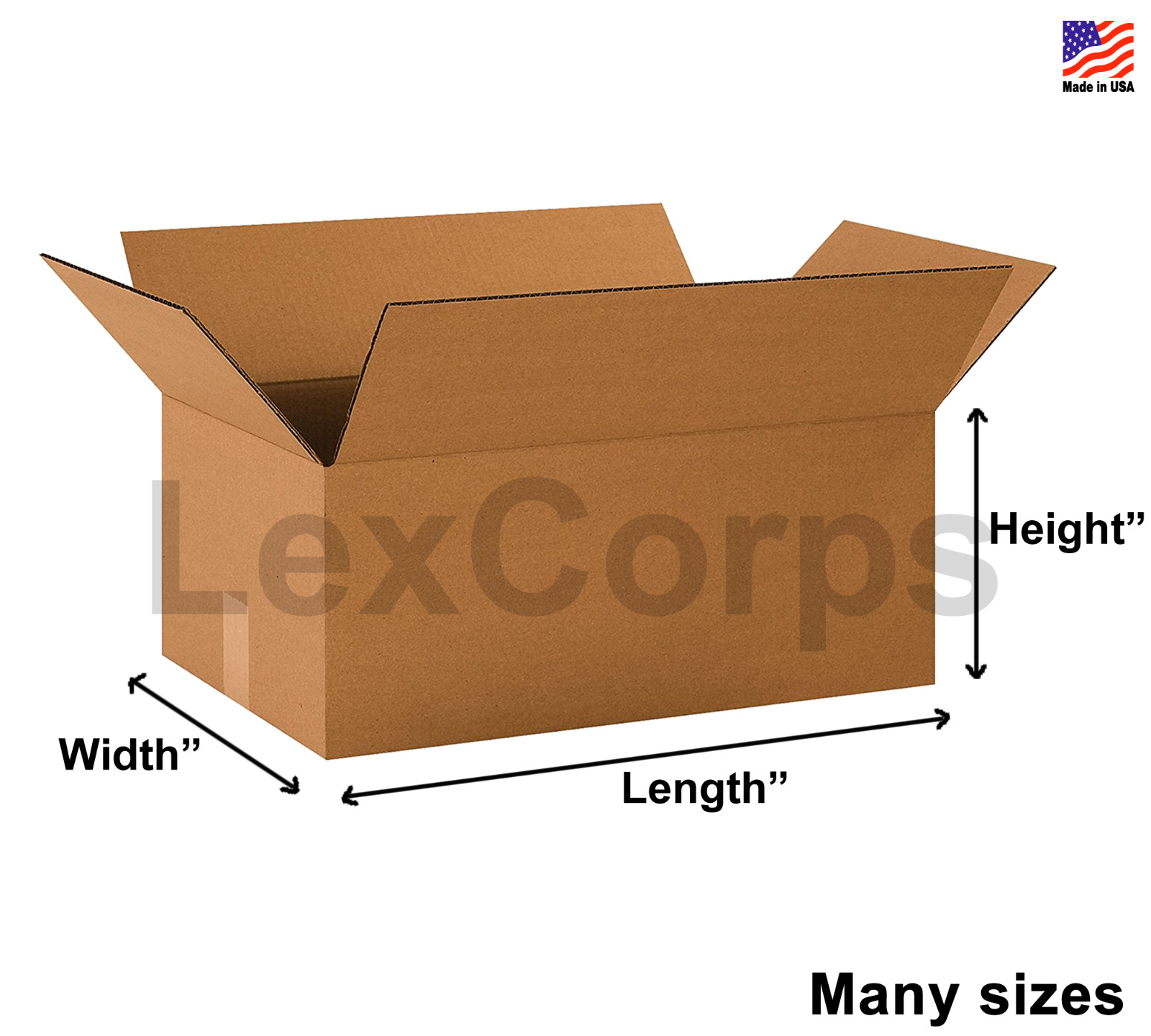 25 SHIPPING BOXES – Many Sizes Available – Choose L x W x H