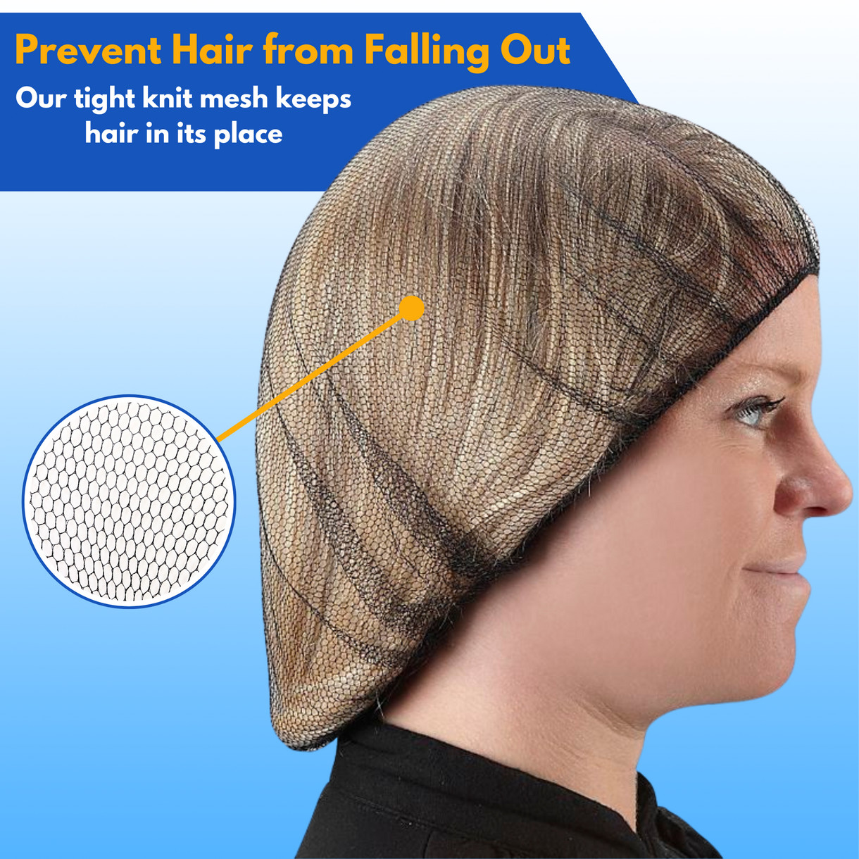 Premium Mesh Nylon Hairnets 100pcs Latex & Lint Free for Medical/Food Service