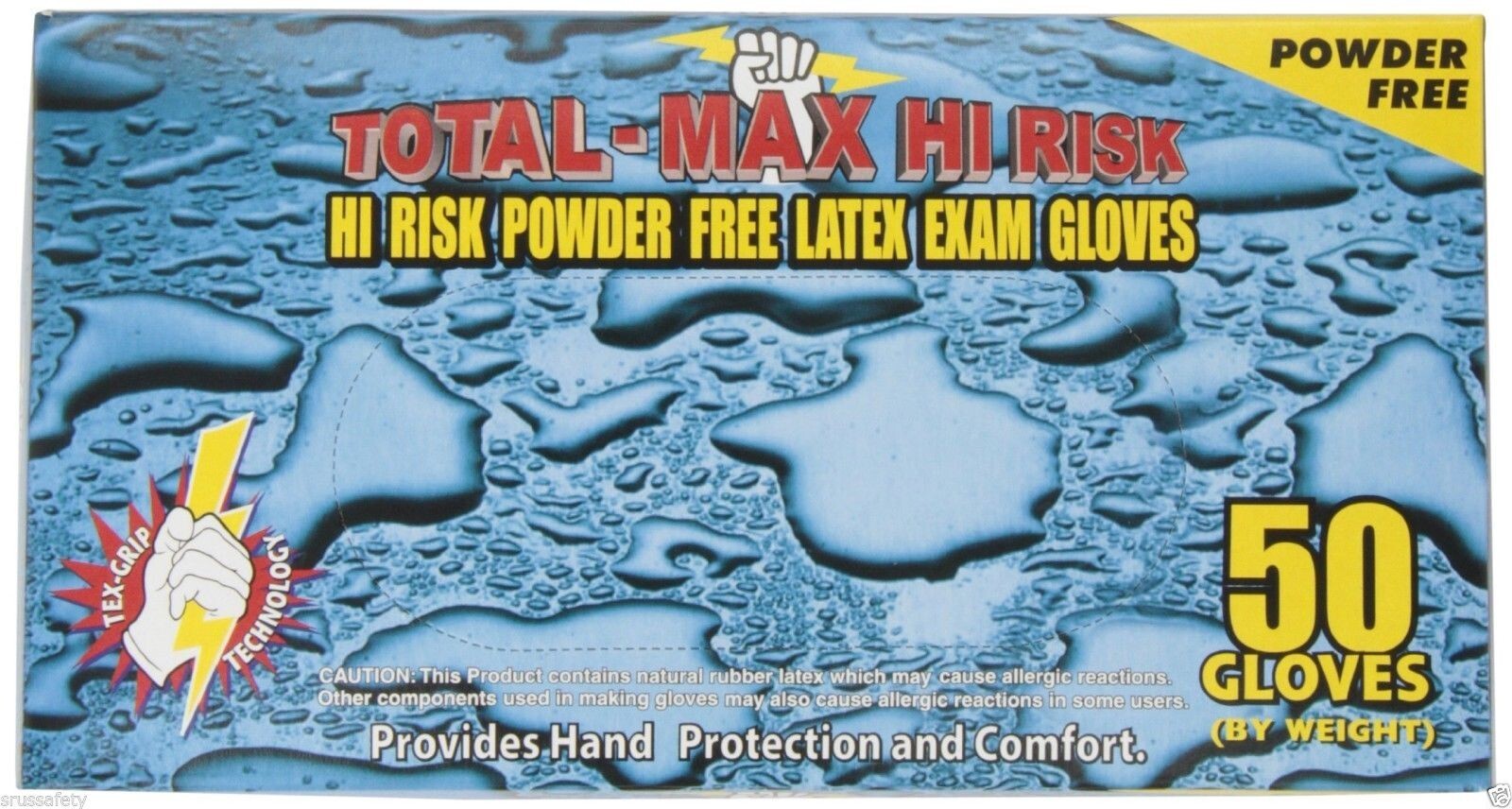 1 Case /10 Box Emerald Total Max High Risk Latex Powder-Free Exam Gloves 15 Mil