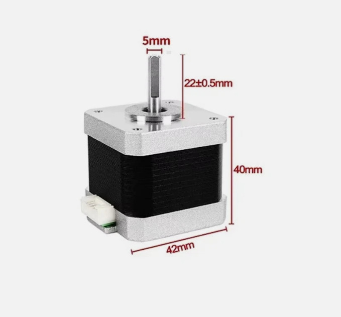 NEMA17 42mm Open-Loop Stepper Motor, 2-Phase 1.8°, 0.42Nm, Suitable for CNC