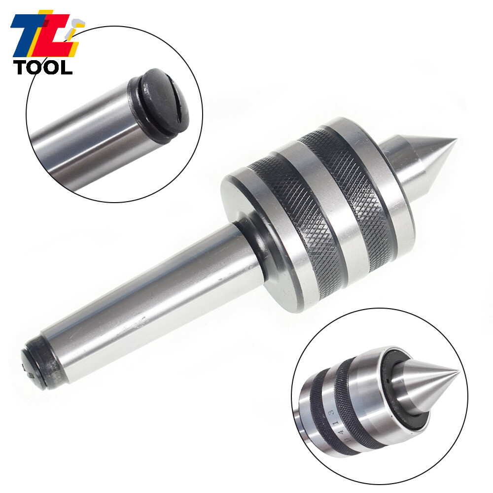 MT3 Live Center Morse Taper 3MT Triple Bearing Lathe Shaft For 0.00
