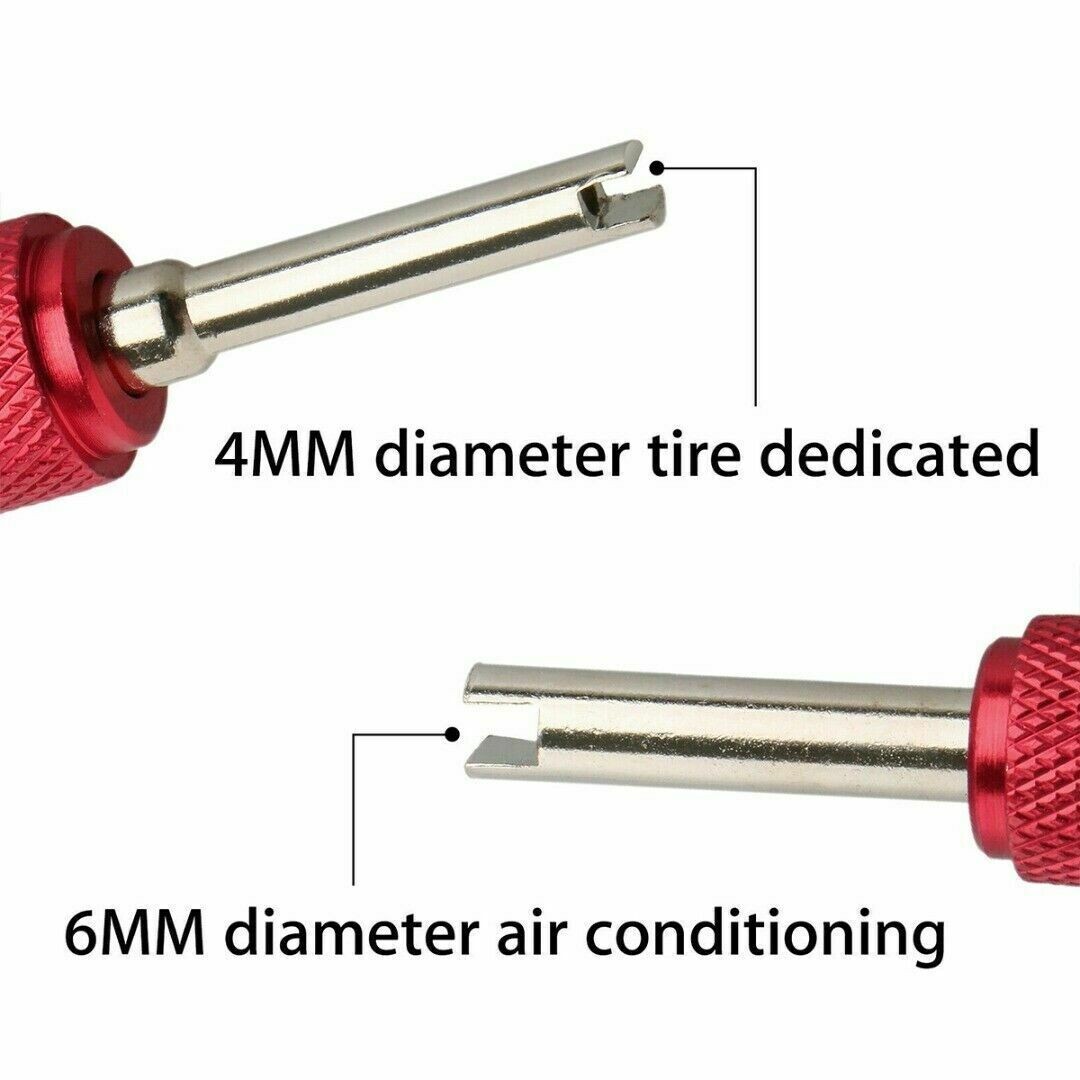 4PCS Dual Schrader Valve Core Remover Tool A/C HVAC Air Conditioning Tire Repair