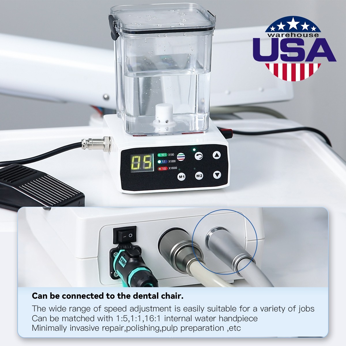 COXO C PUMA Master Dental Electric Endo Motor 6:1 1:5 LED Contra Angle Handpiece