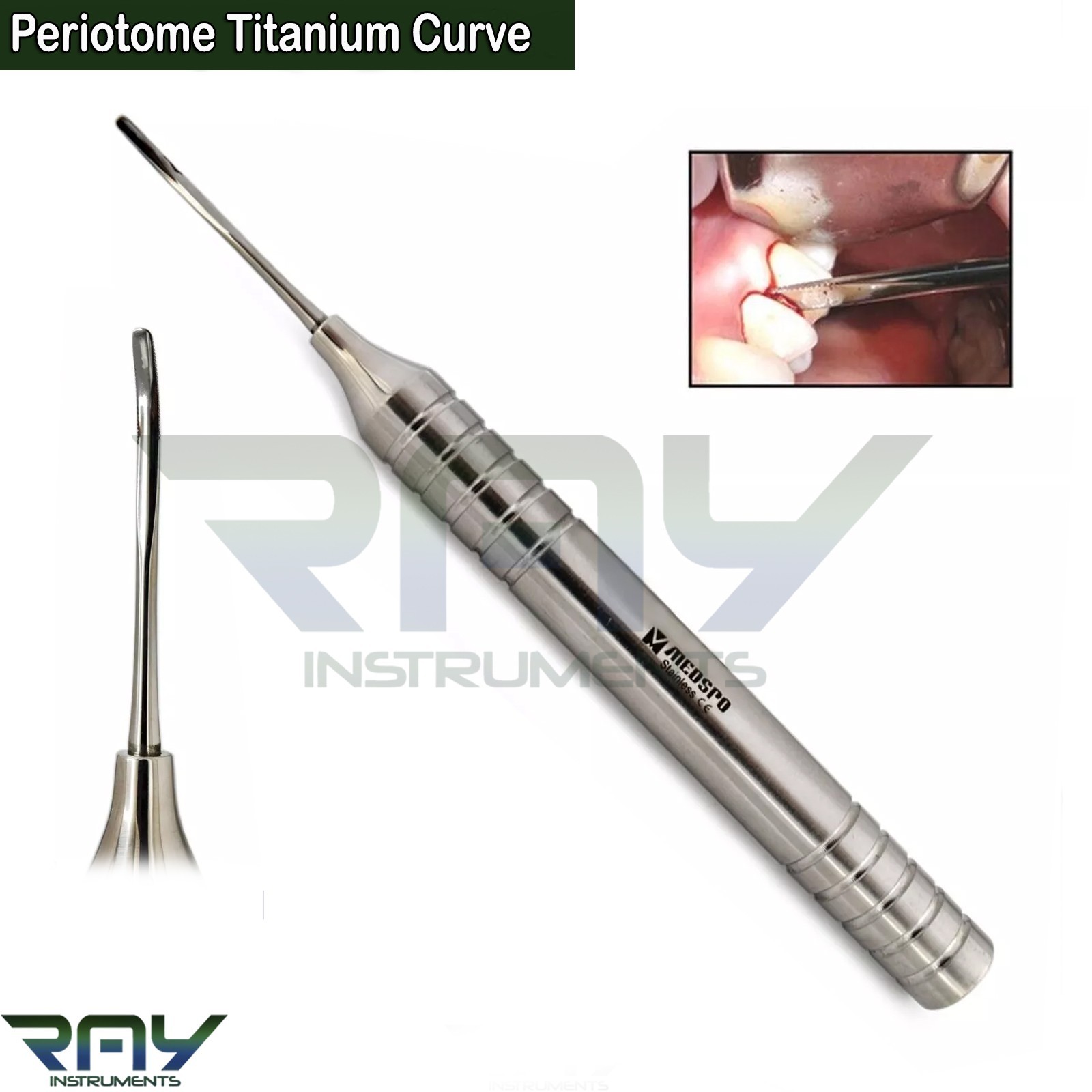 Set Of 3 Dental Periodontal Flex Periotome Titanium Tooth Extraction Instruments