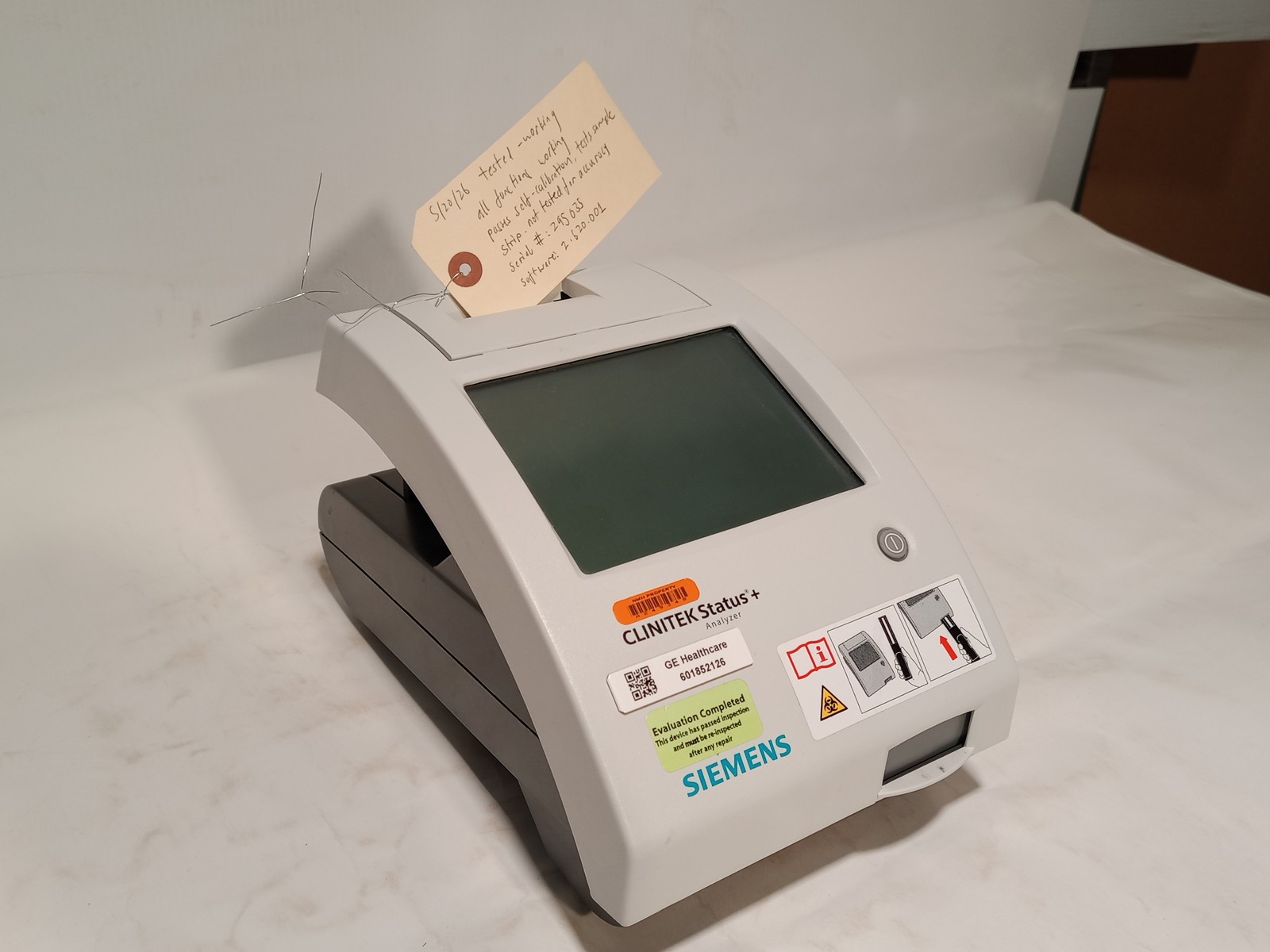 Siemens 10379675 CLINITEK Status+ Urinalysis Analyzer as shown in photos