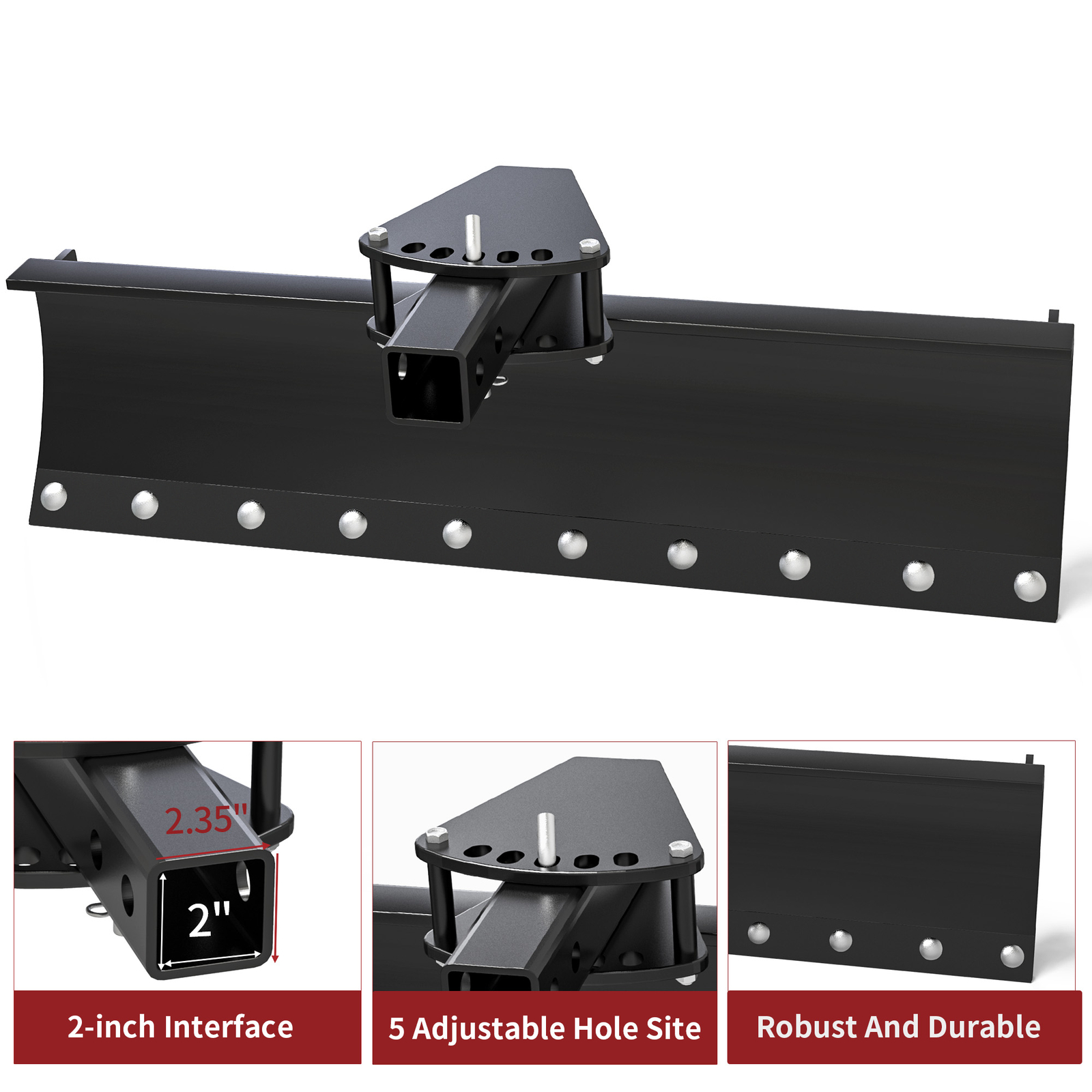 42″ Tow Behind Box Scraper Blade “2 ID Fits ATV/UTV Manual Implement Lift 1PS