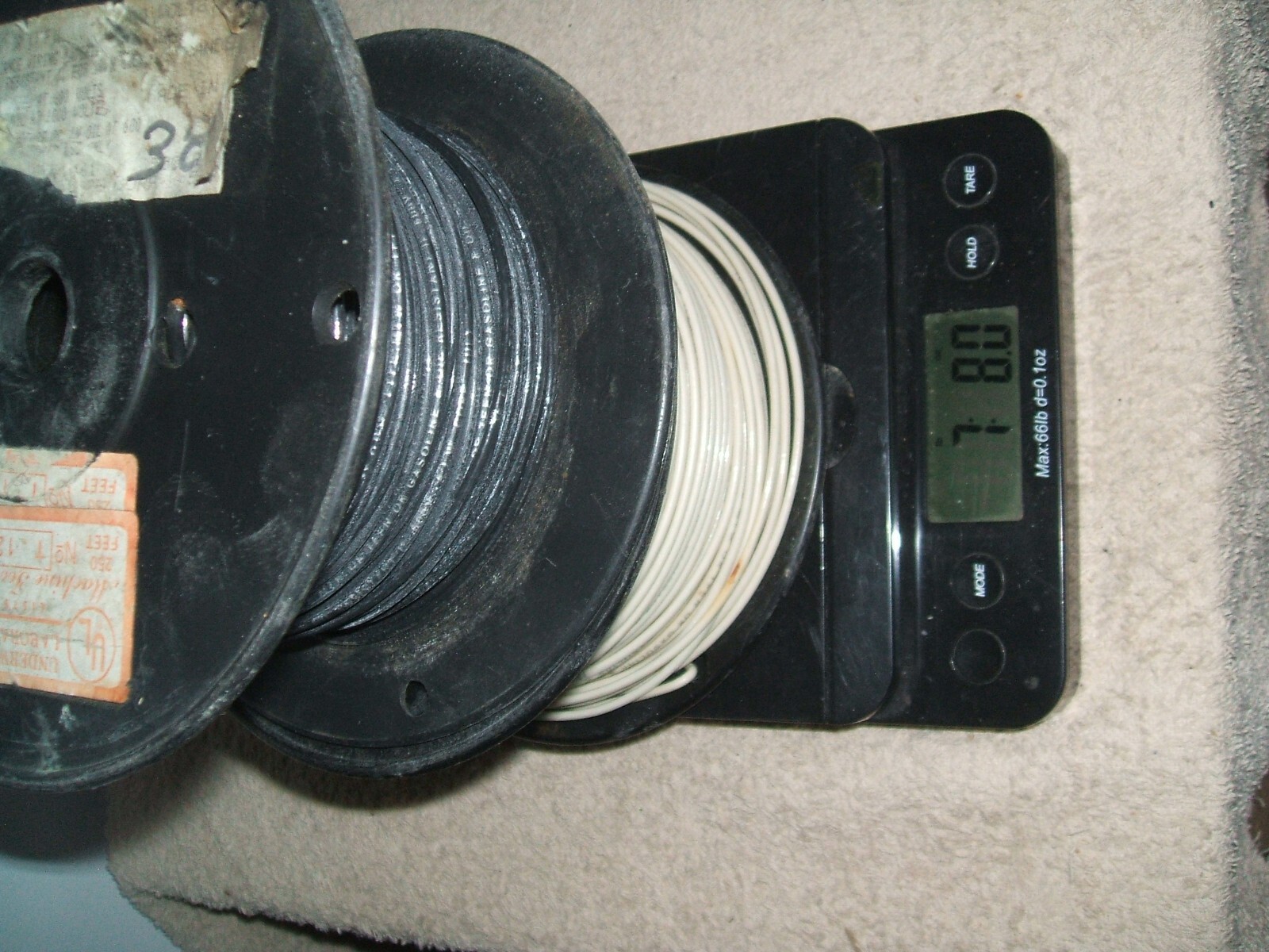 2 rolls 16 stranded copper tffn about 750 feet 7 pounds white and black