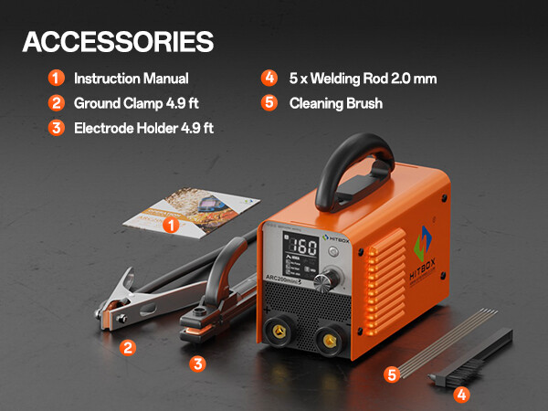 HITBOX Mini Welder 110V 160A MMA Stick Lift TIG IGBT Portable Welding Machine