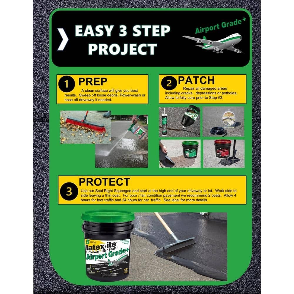 NEW 4.75 Gal. Airport Grade Asphalt Driveway Filler Sealer One-Coat Formula